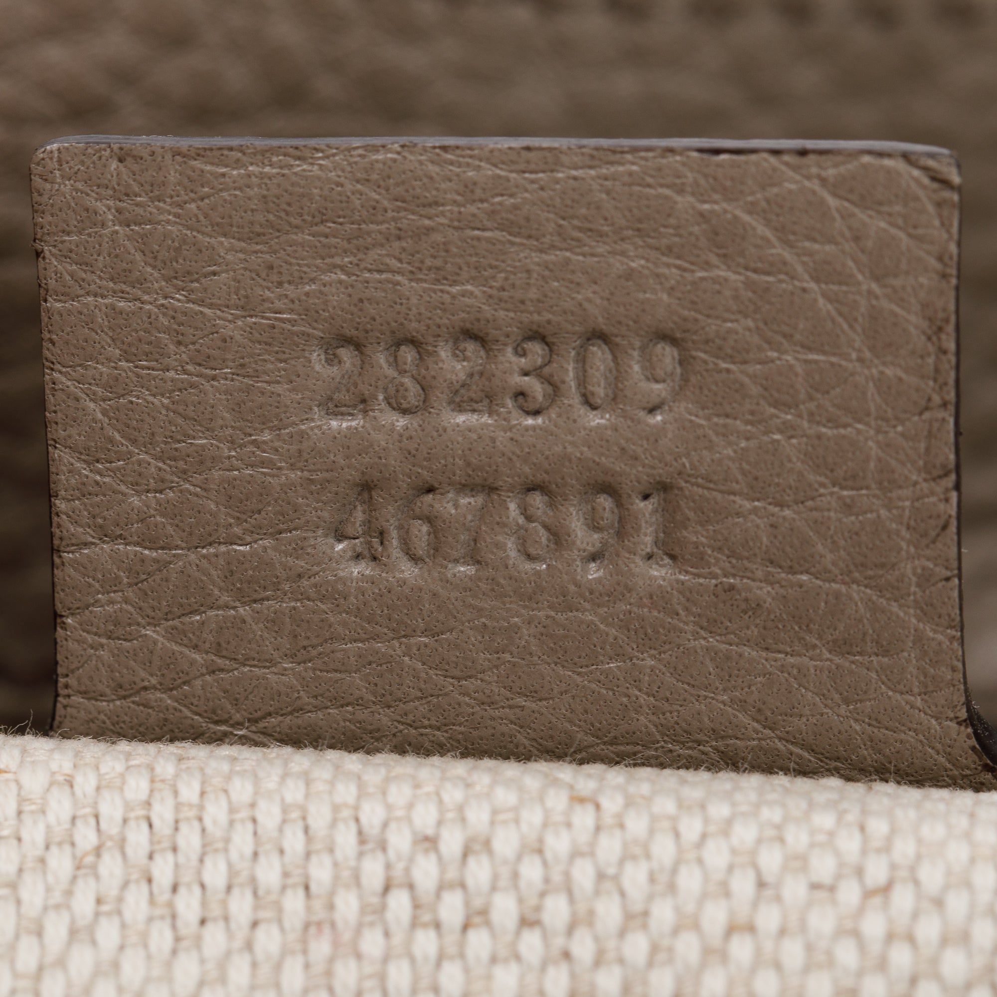 Gucci Taupe Pebbled Calfskin Leather Medium Soho Tote