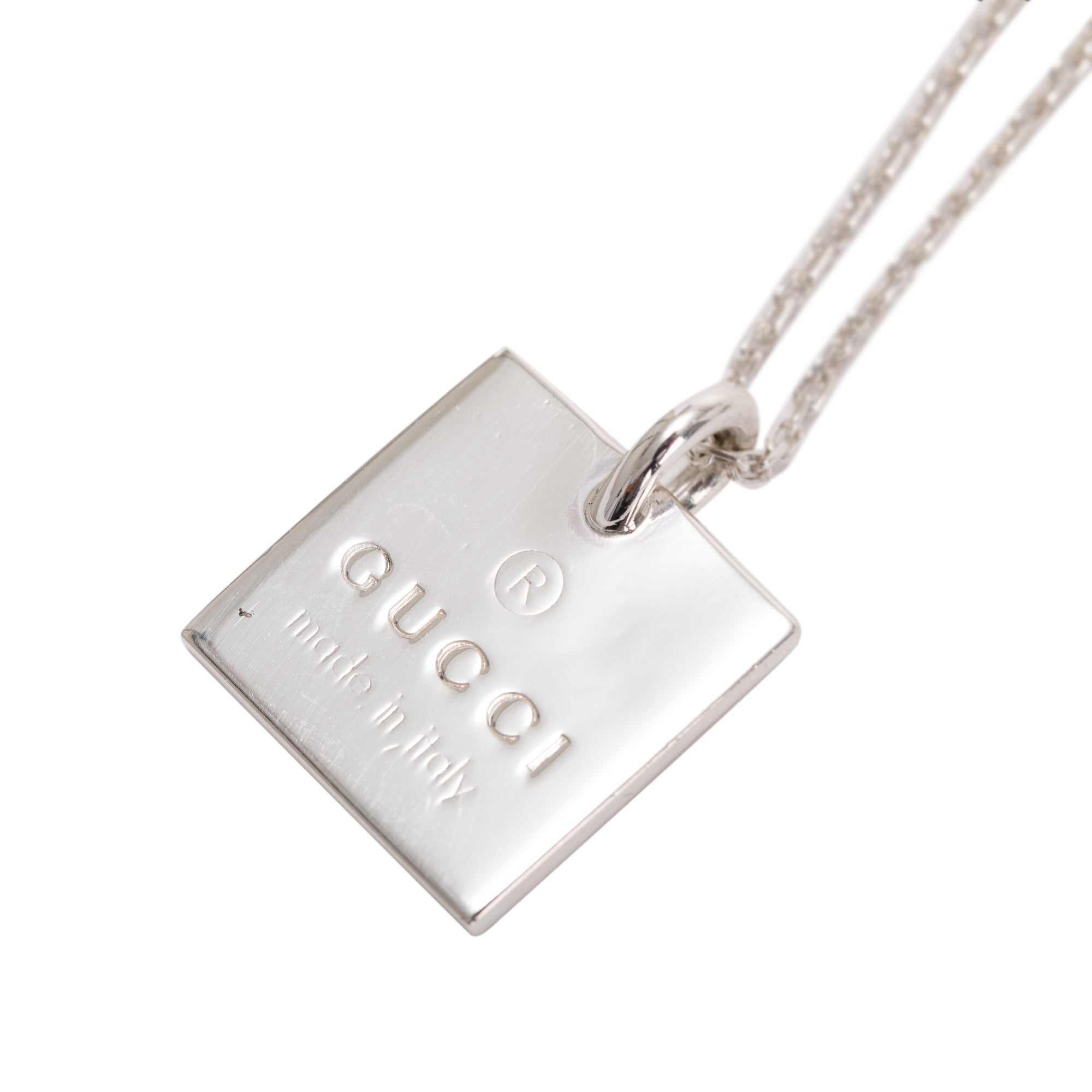 Gucci Trademark Square Pendant Necklace
