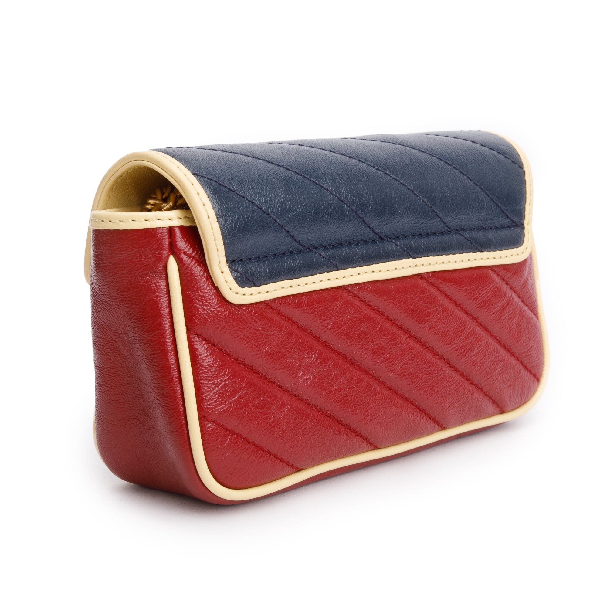 Gucci Tricolor GG Marmont Matelasse Leather Torchon Super Mini Bag