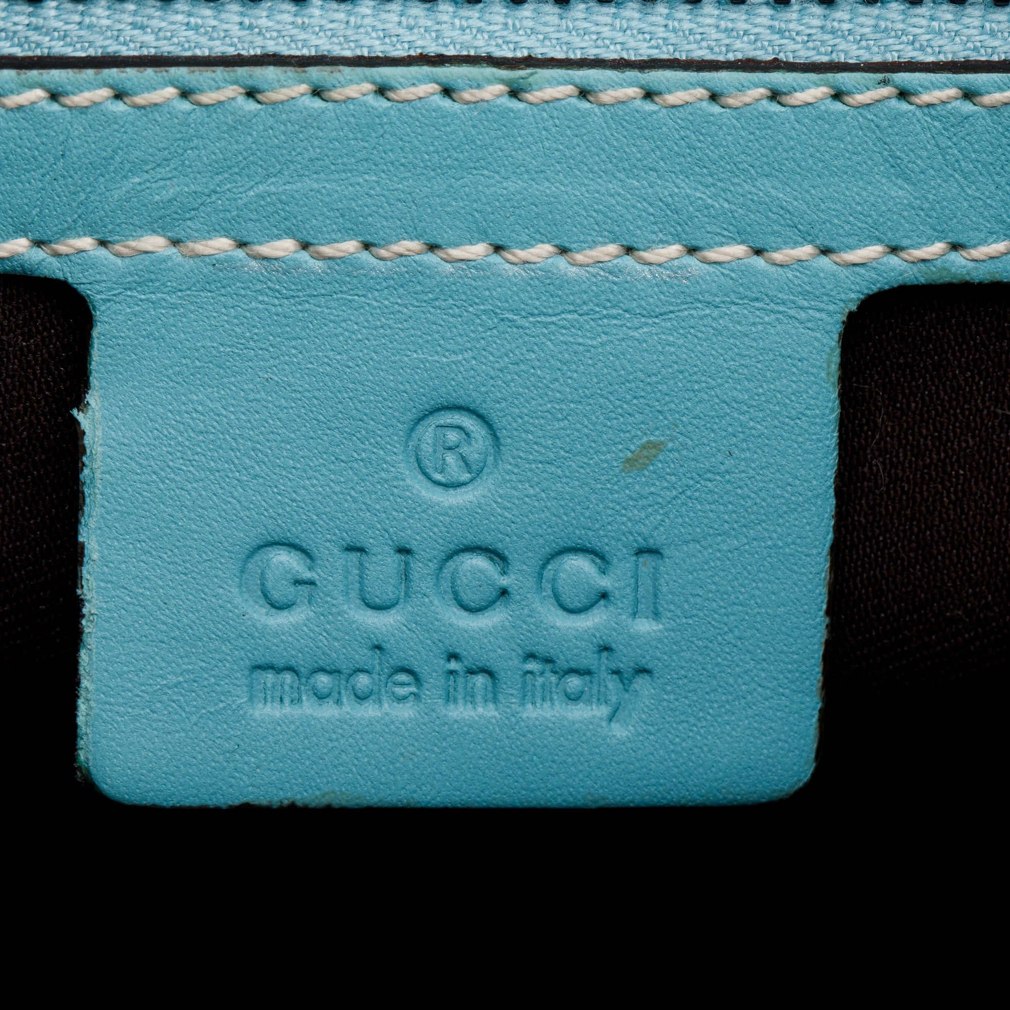 Gucci Turquoise Leather Large Nailhead Jackie Bardot Bag