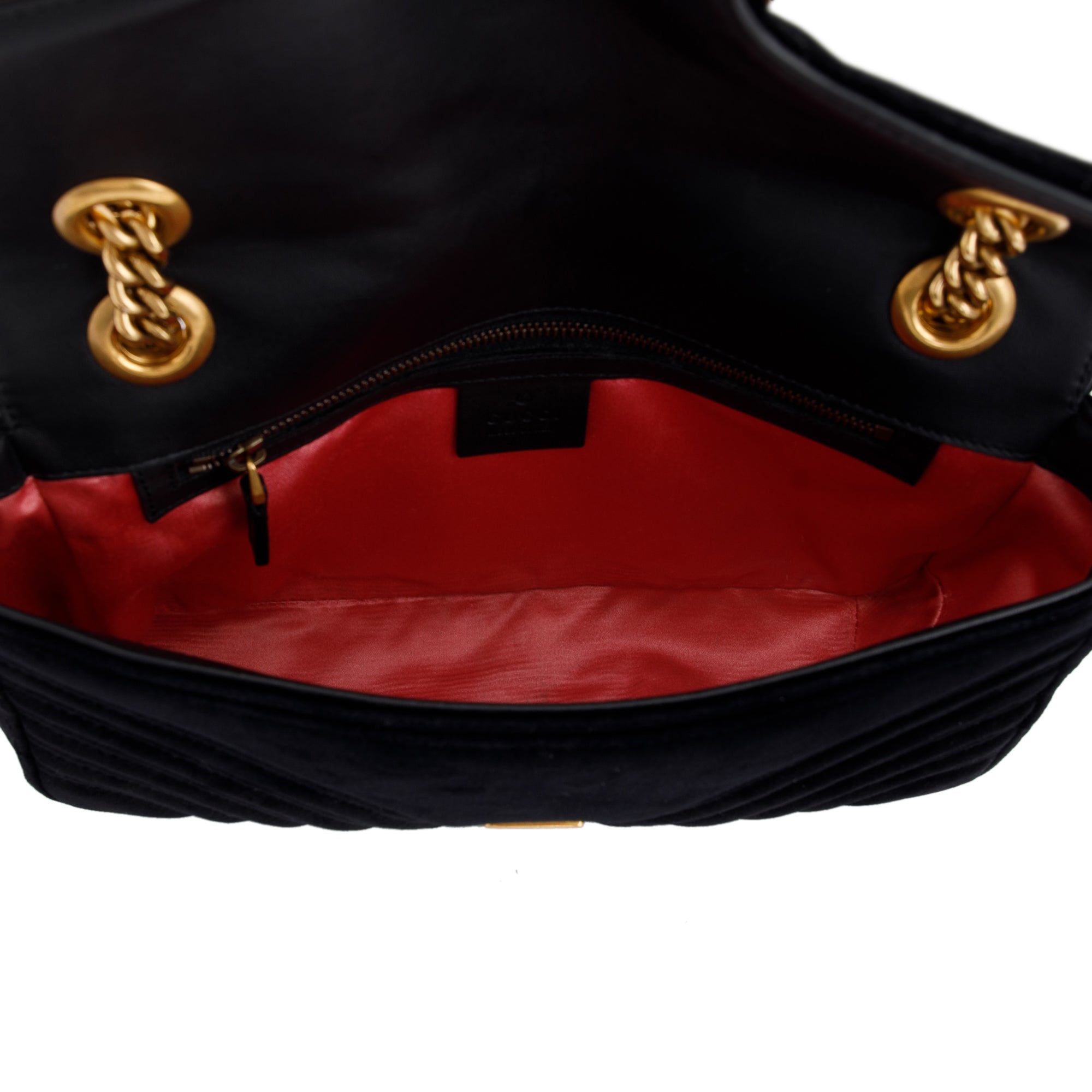 Gucci Velvet Matelasse GG Marmont Small Shoulder Bag