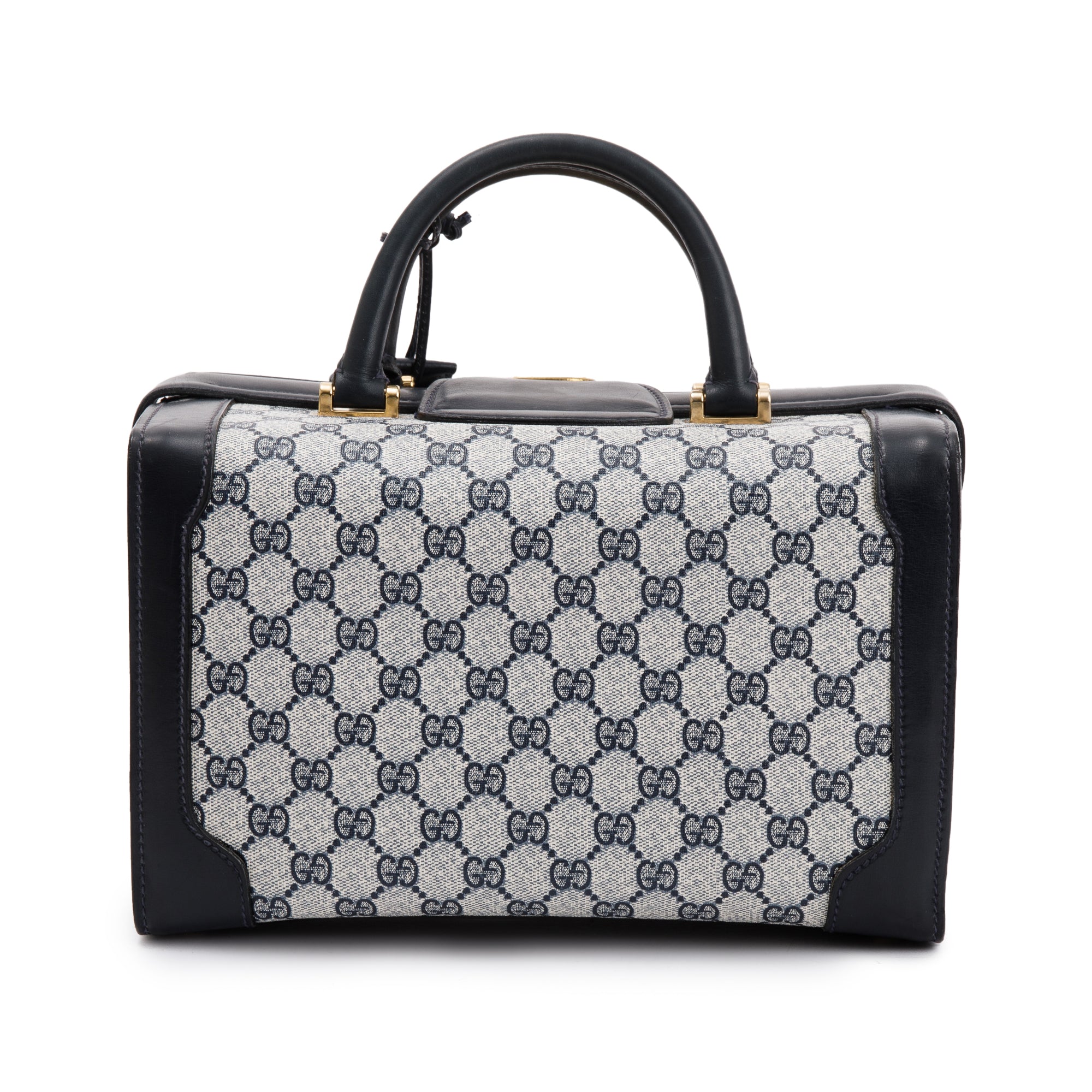 Gucci Vintage Blue GG Supreme Canvas Vanity Train Case