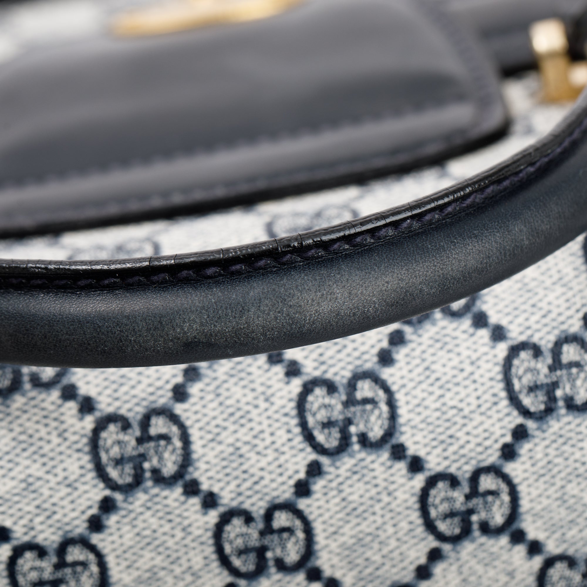 Gucci Vintage Blue GG Supreme Canvas Vanity Train Case