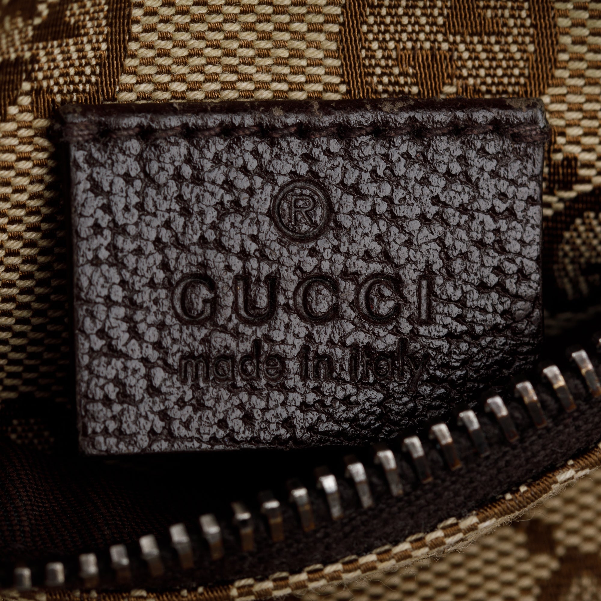Gucci Vintage GG Canvas Double Pocket Belt Bag