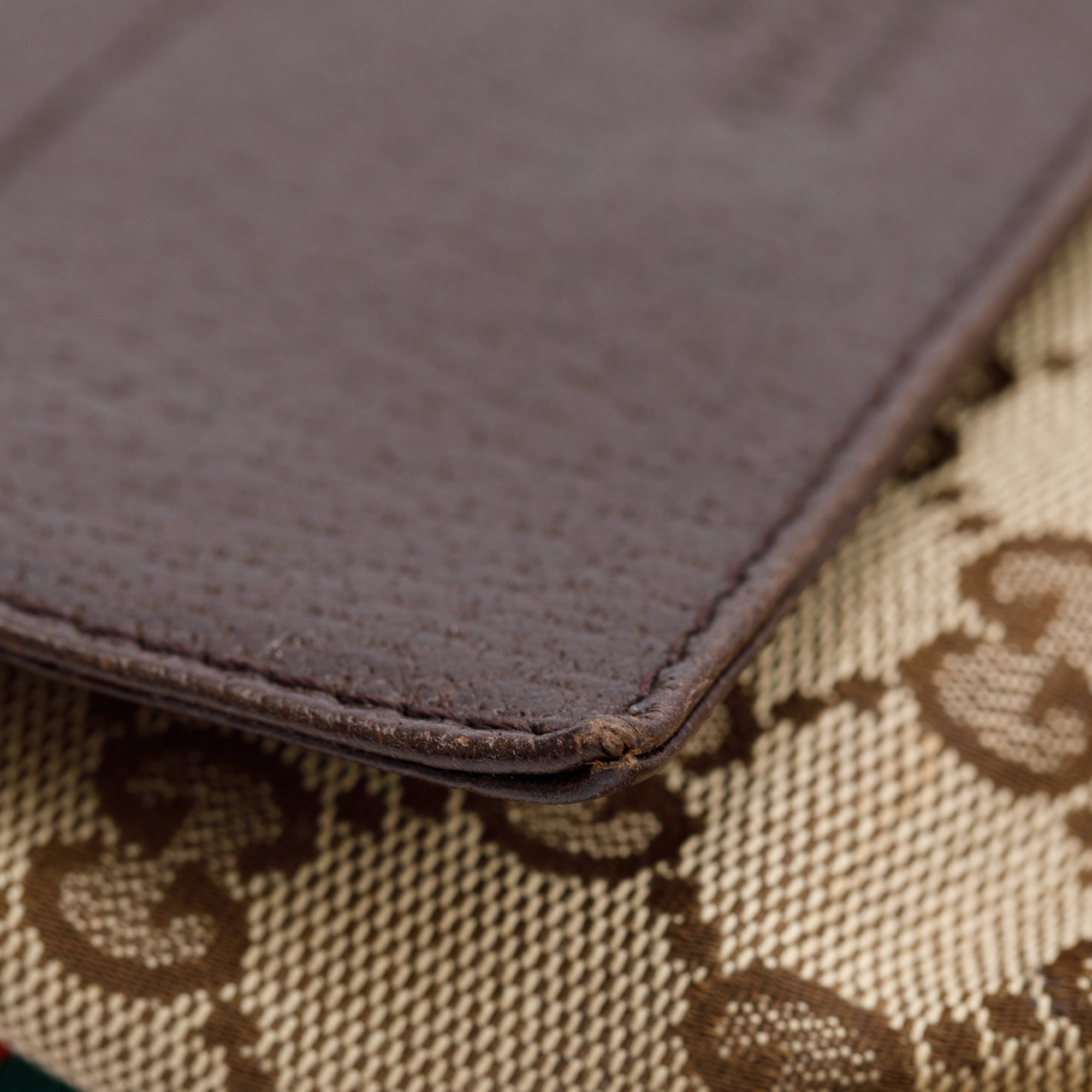 Gucci Vintage GG Canvas Double Pocket Belt Bag