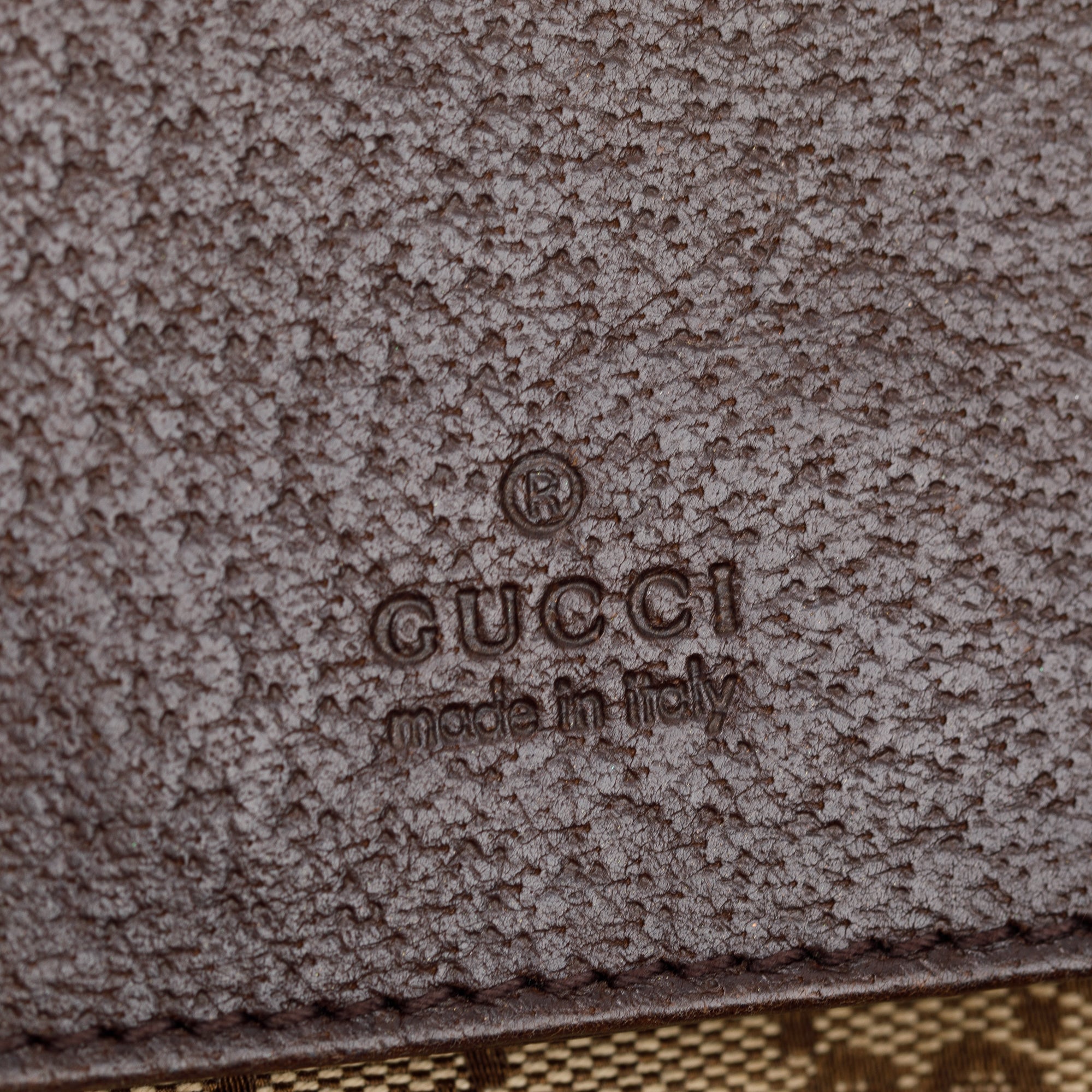 Gucci Vintage GG Canvas Double Pocket Belt Bag