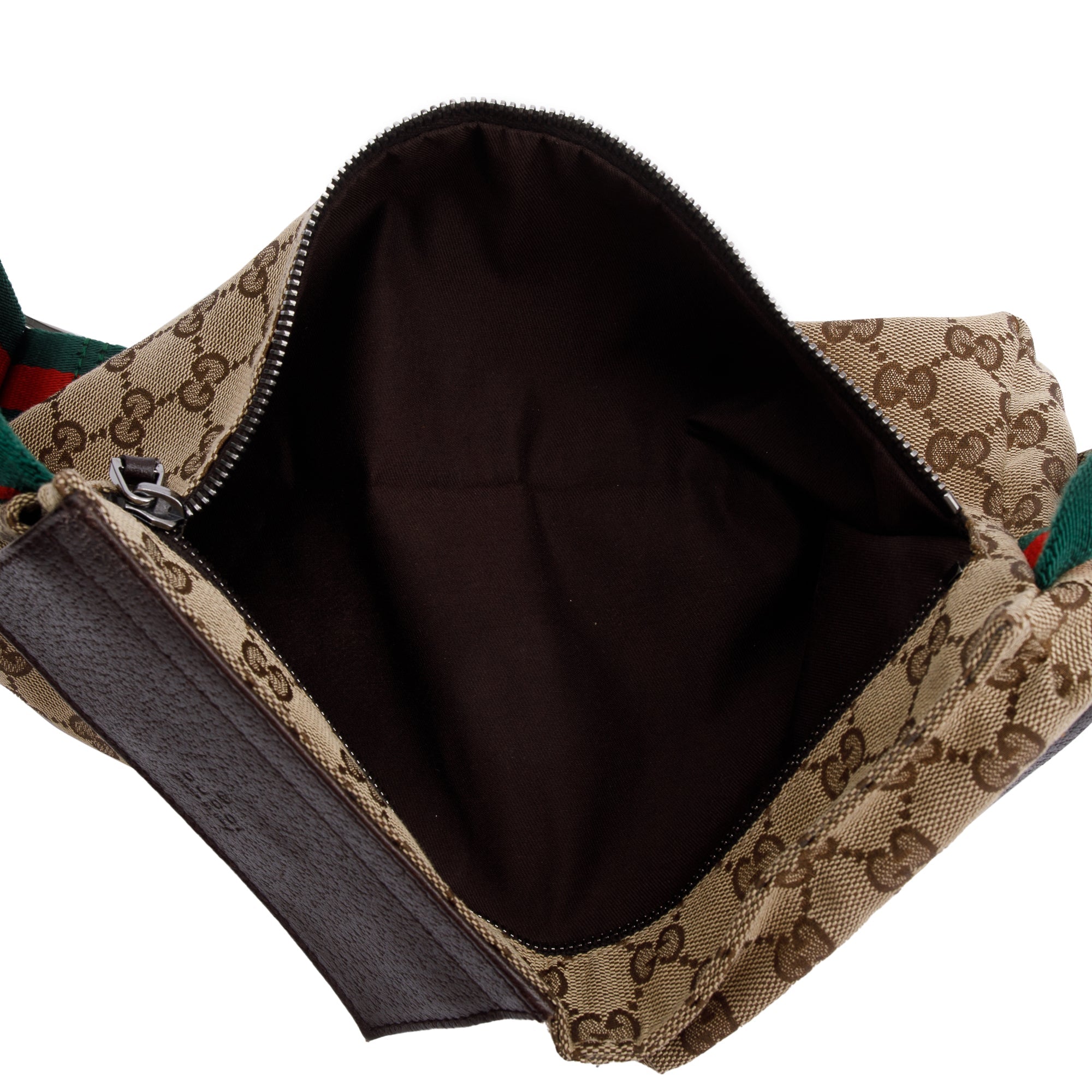 Gucci Vintage GG Canvas Double Pocket Belt Bag