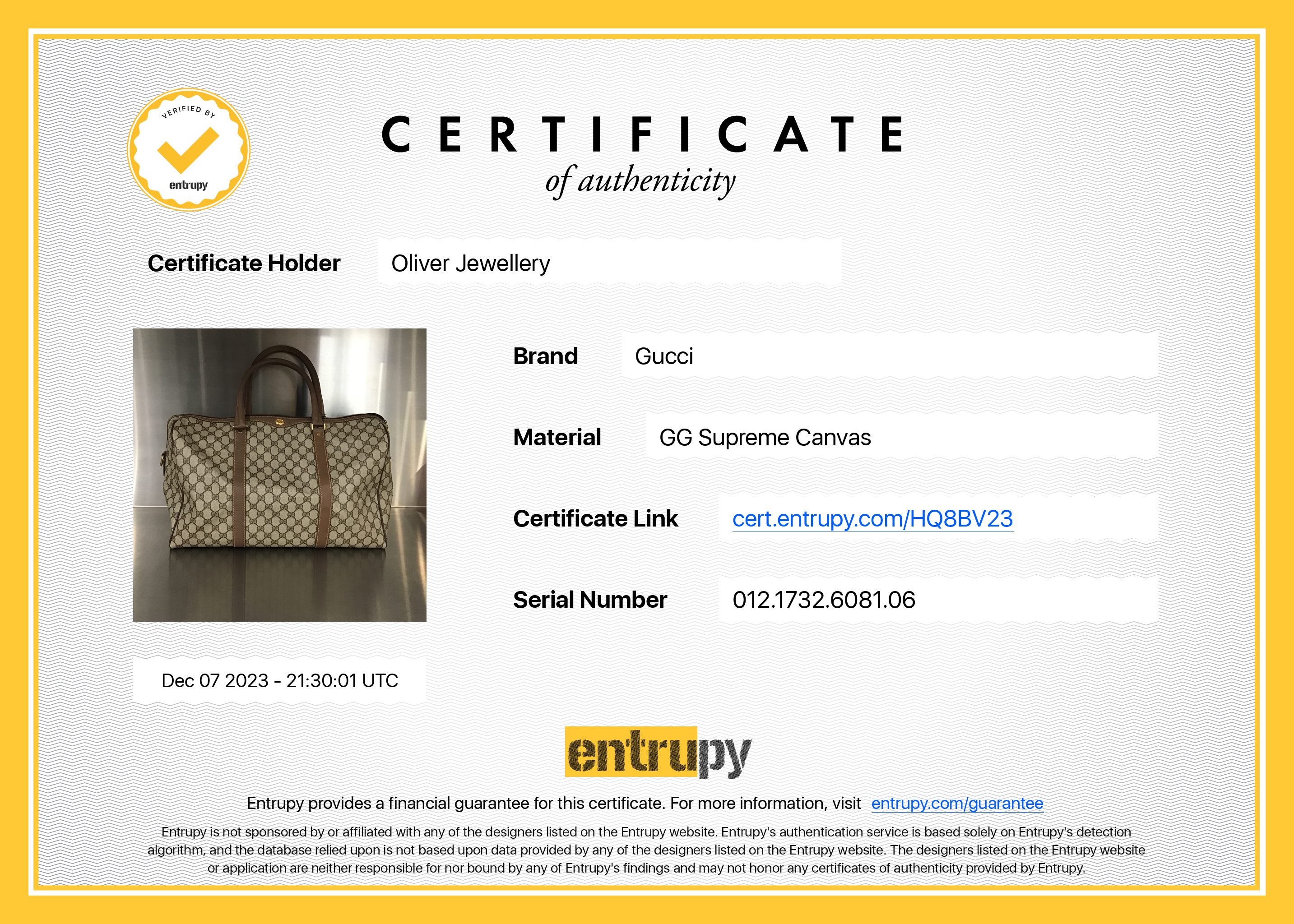 Gucci Vintage GG Supreme Interlocking G Duffle Bag w/ Strap