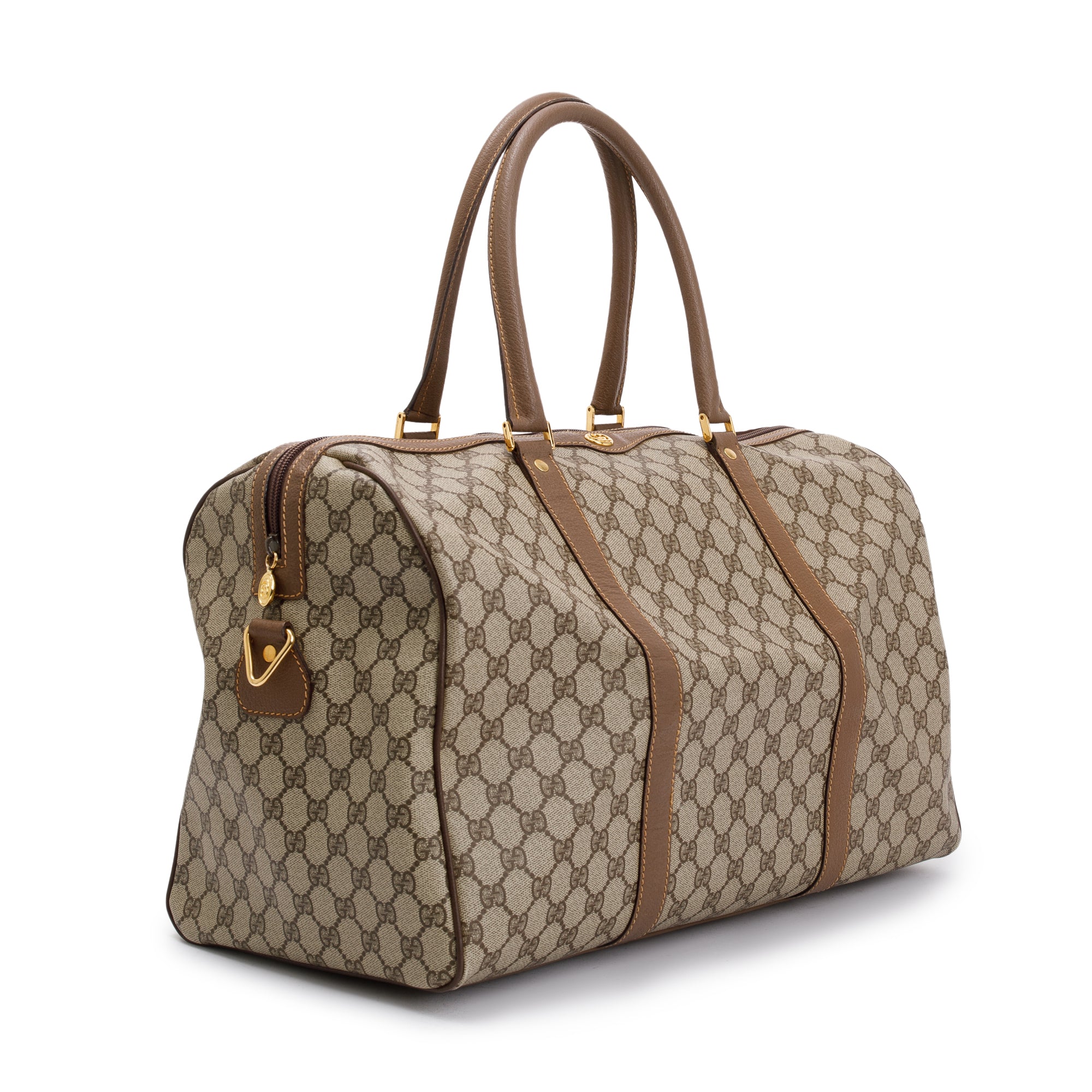 Gucci Vintage GG Supreme Interlocking G Duffle Bag w/ Strap