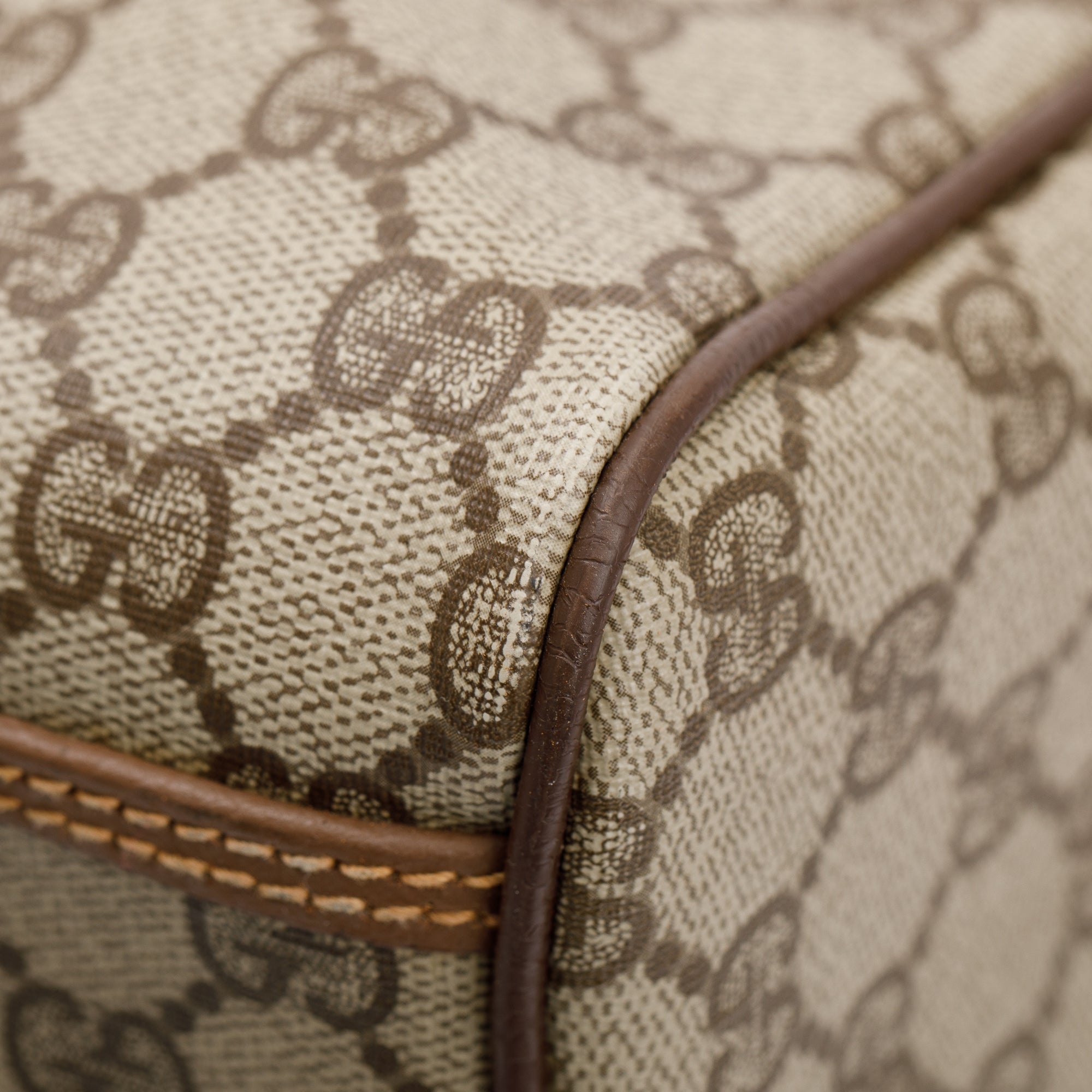 Gucci Vintage GG Supreme Interlocking G Duffle Bag w/ Strap