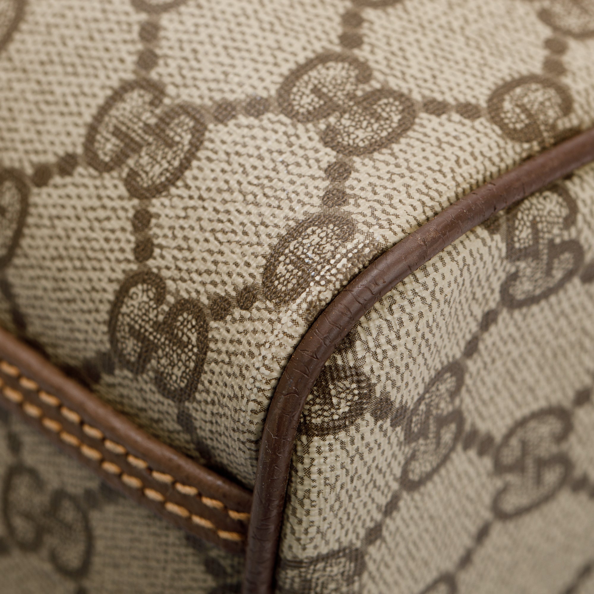 Gucci Vintage GG Supreme Interlocking G Duffle Bag w/ Strap