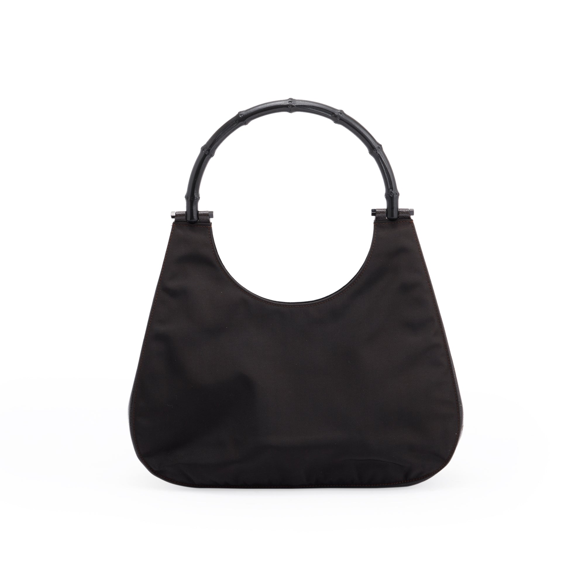 Gucci Vintage Nylon Bamboo Hobo Bag