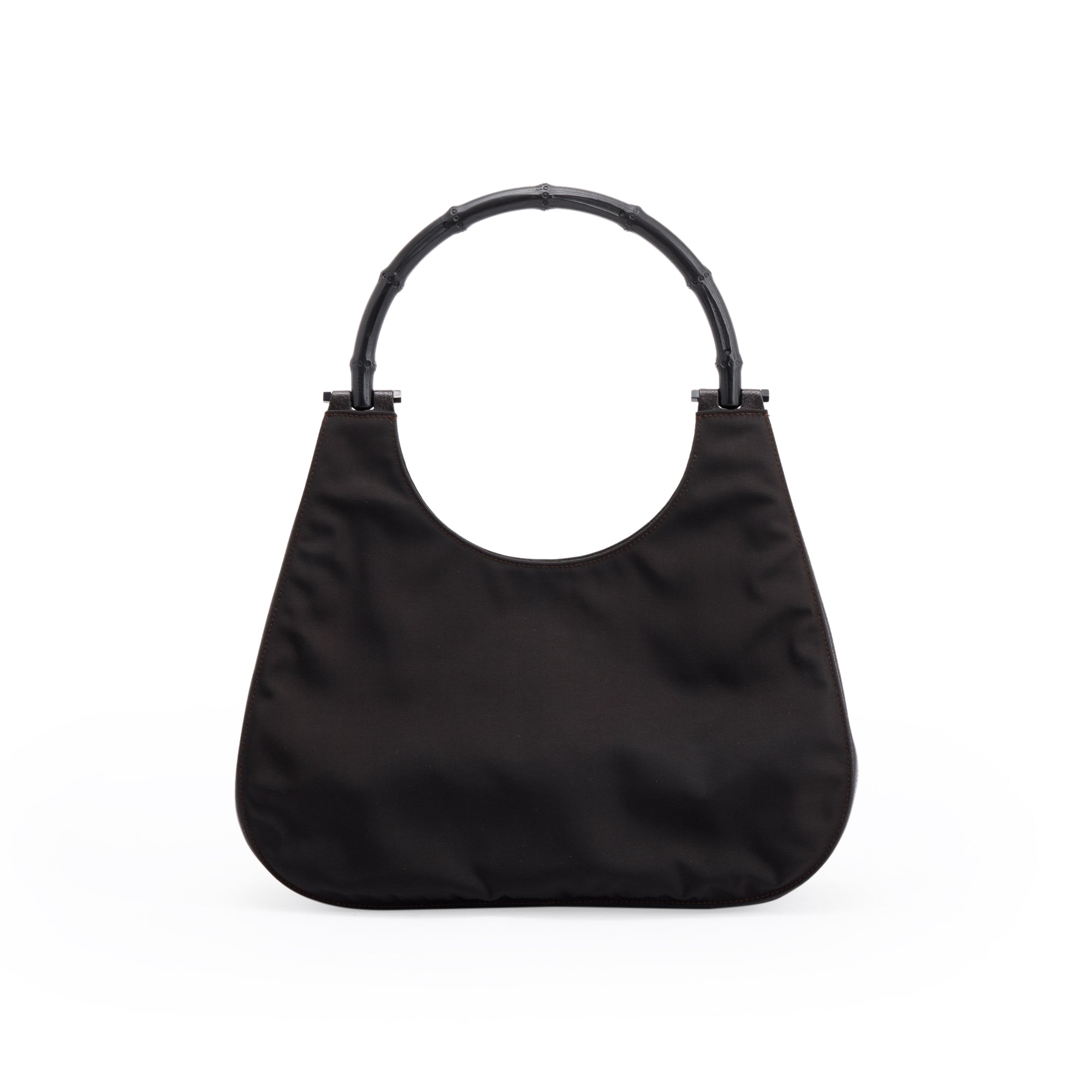 Gucci Vintage Nylon Bamboo Hobo Bag