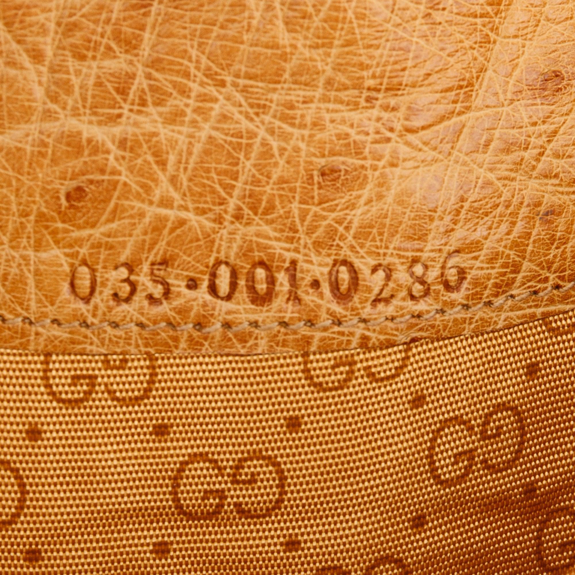 Gucci Vintage Ostrich French Purse Wallet
