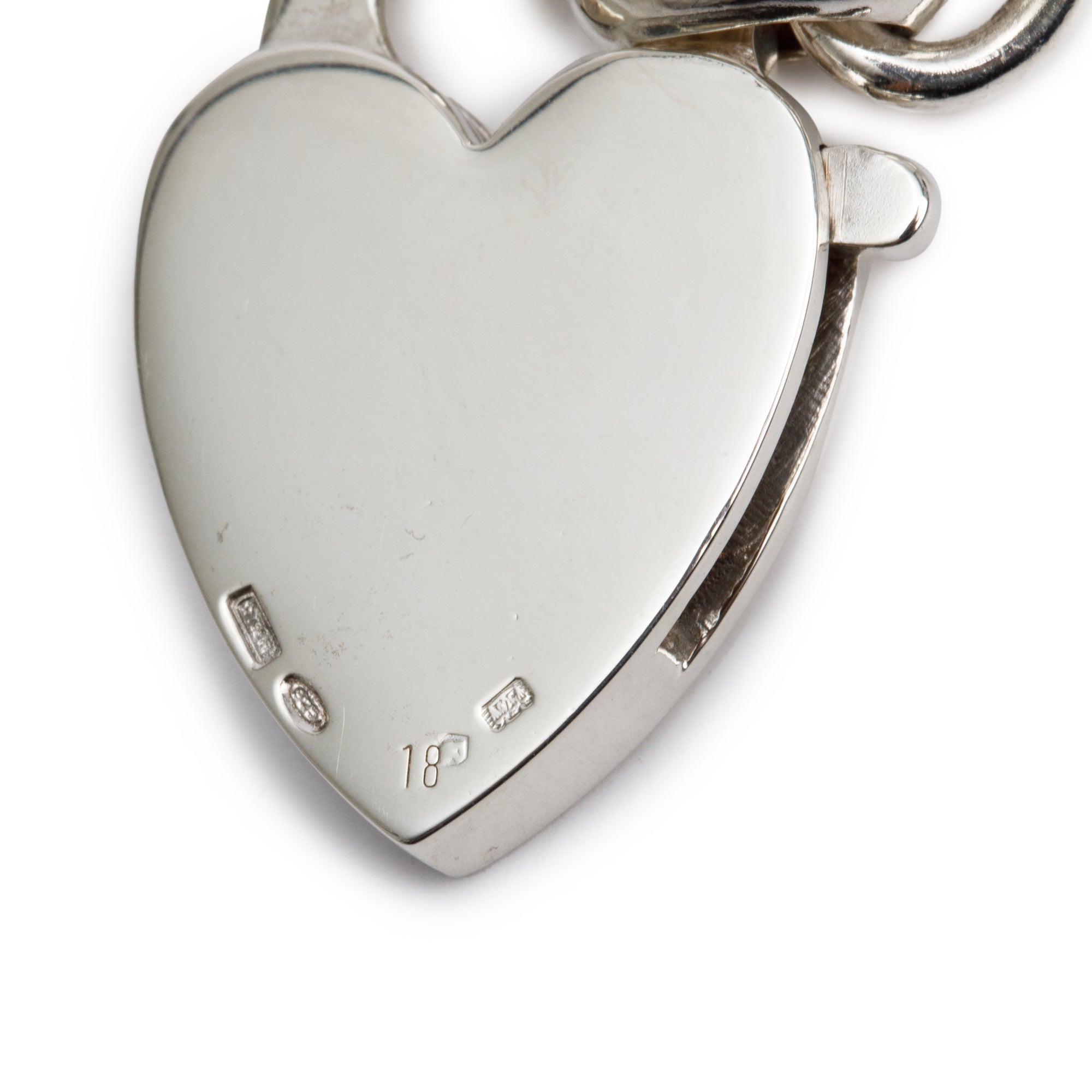 Gucci Vintage Sterling Silver Heart Lock Bracelet