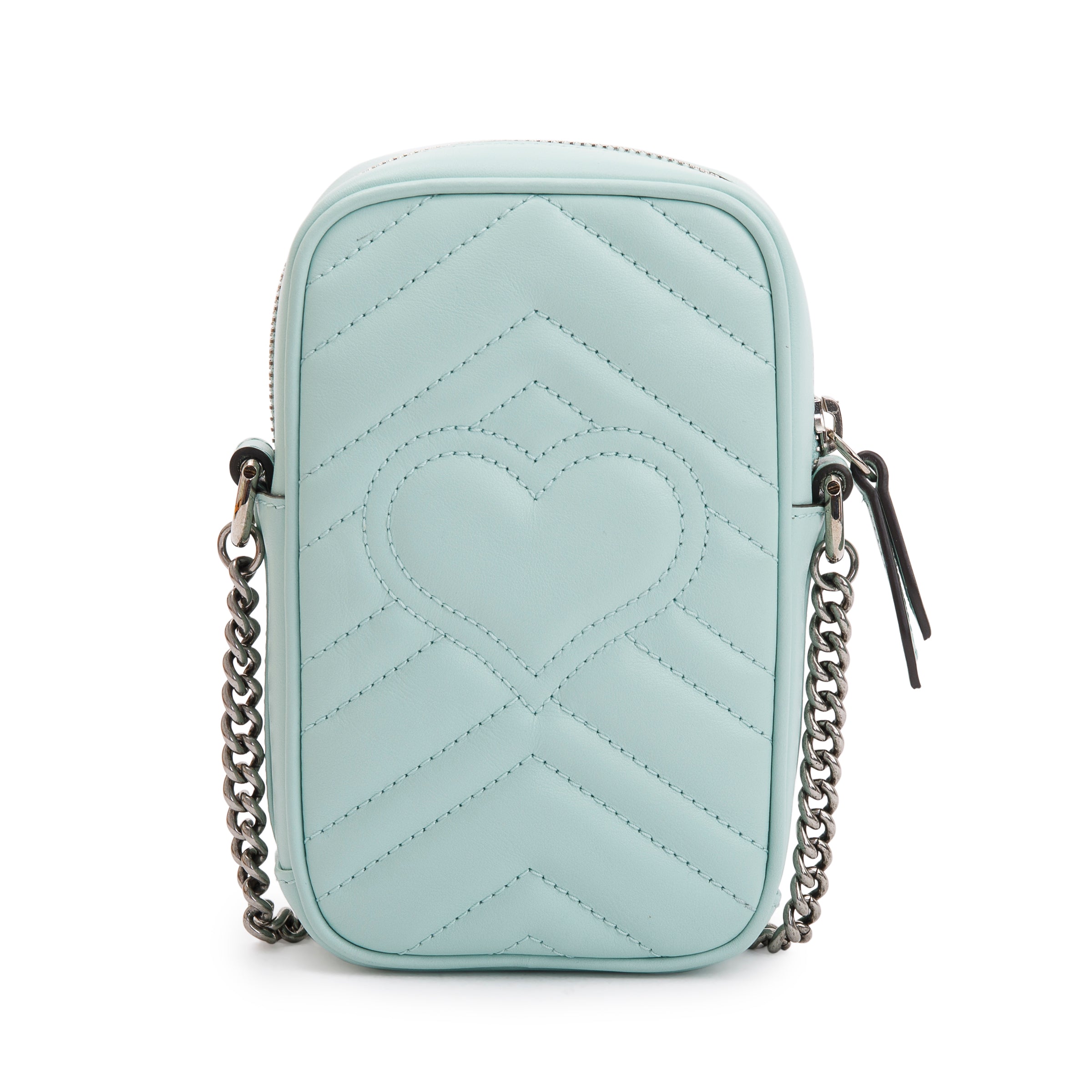 Gucci Water Green Leather GG Marmont Mini Bag