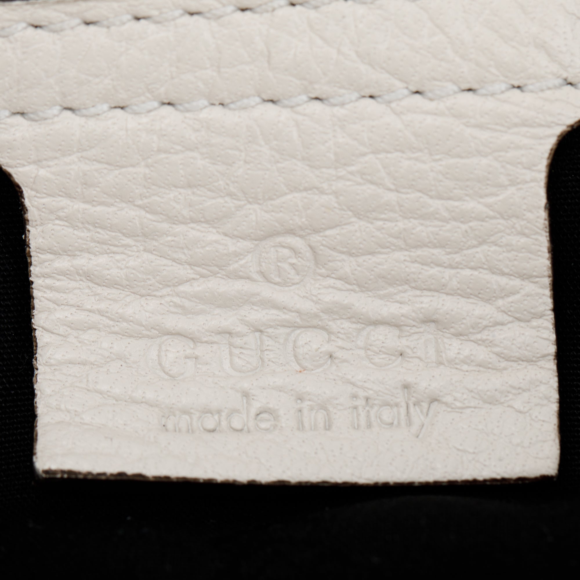 Gucci White Calfskin Leather Medium Jungle Bamboo Hobo