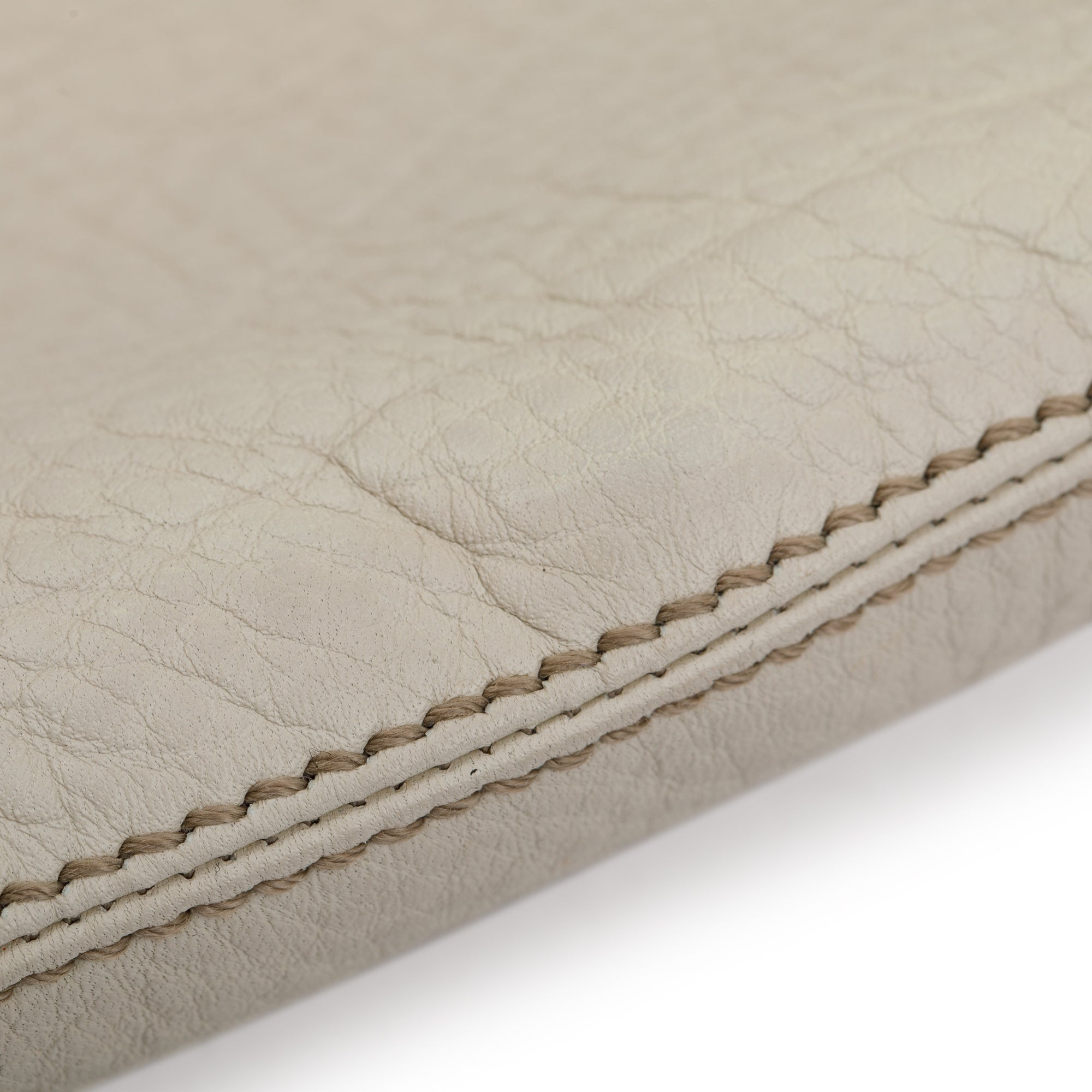 Gucci White Calfskin Leather Medium Soho Hobo Bag