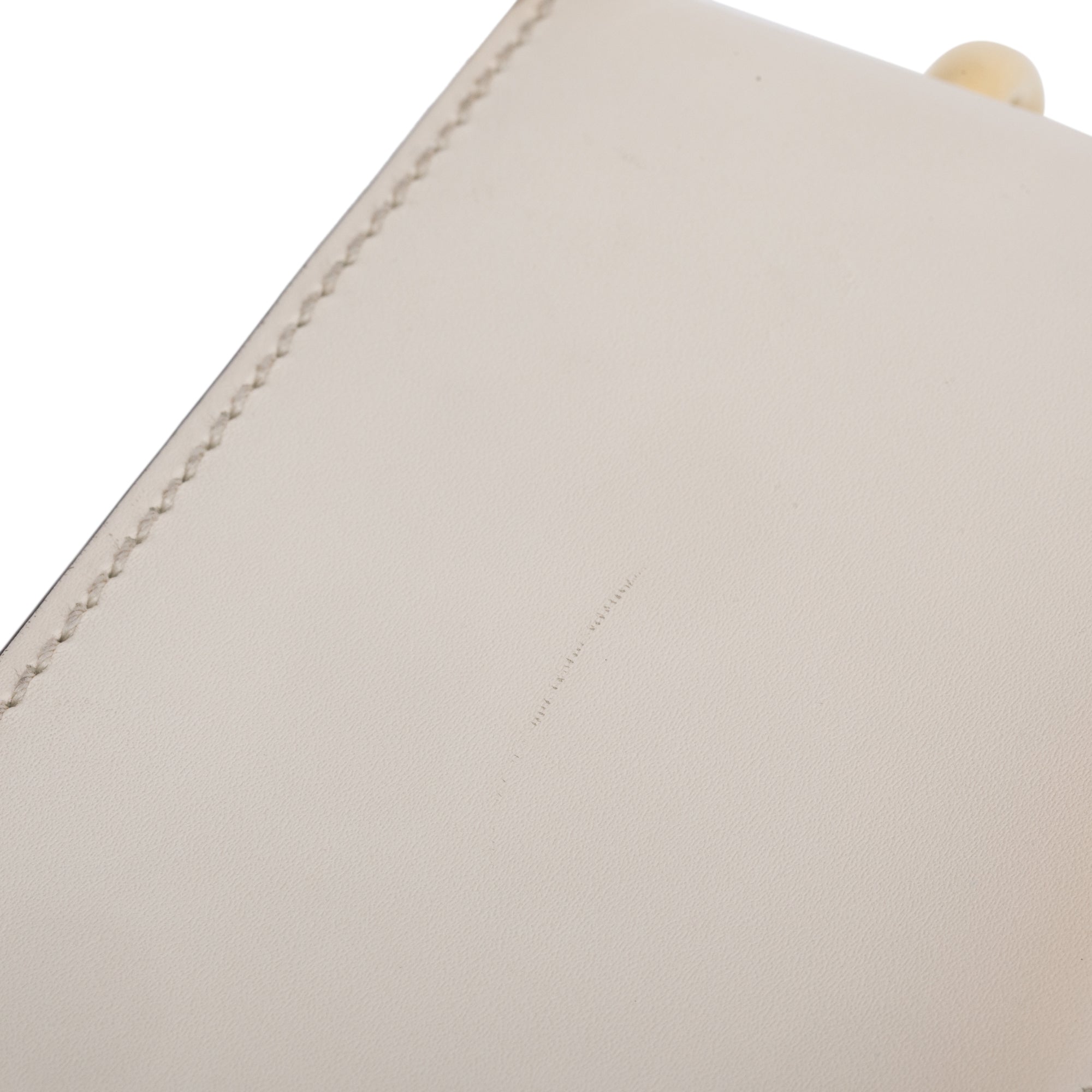 Gucci White Calfskin Leather Small Sylvie Handle Bag w/ Strap