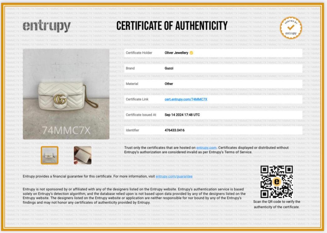 Gucci White GG Marmont Matelasse Leather Super Mini Bag