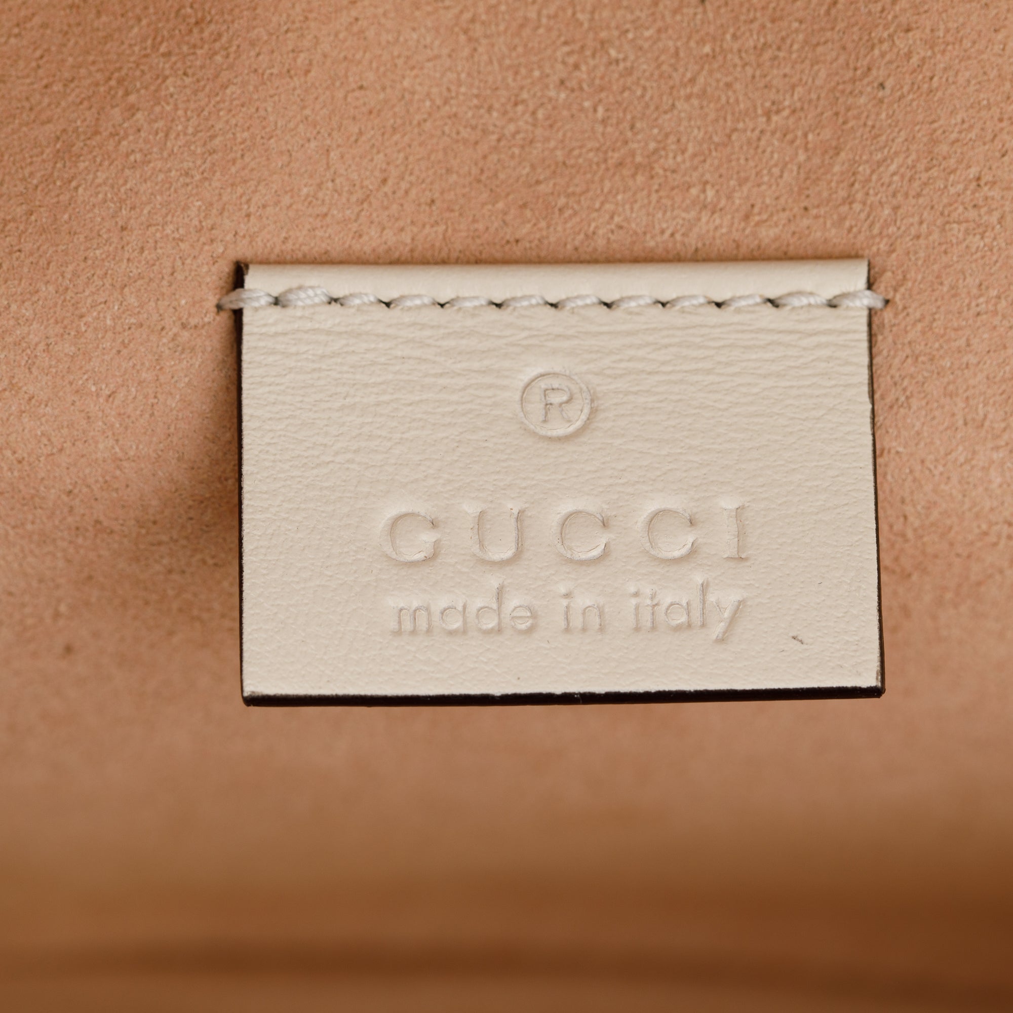 Gucci White GG Marmont Matelasse Mini Round Backpack