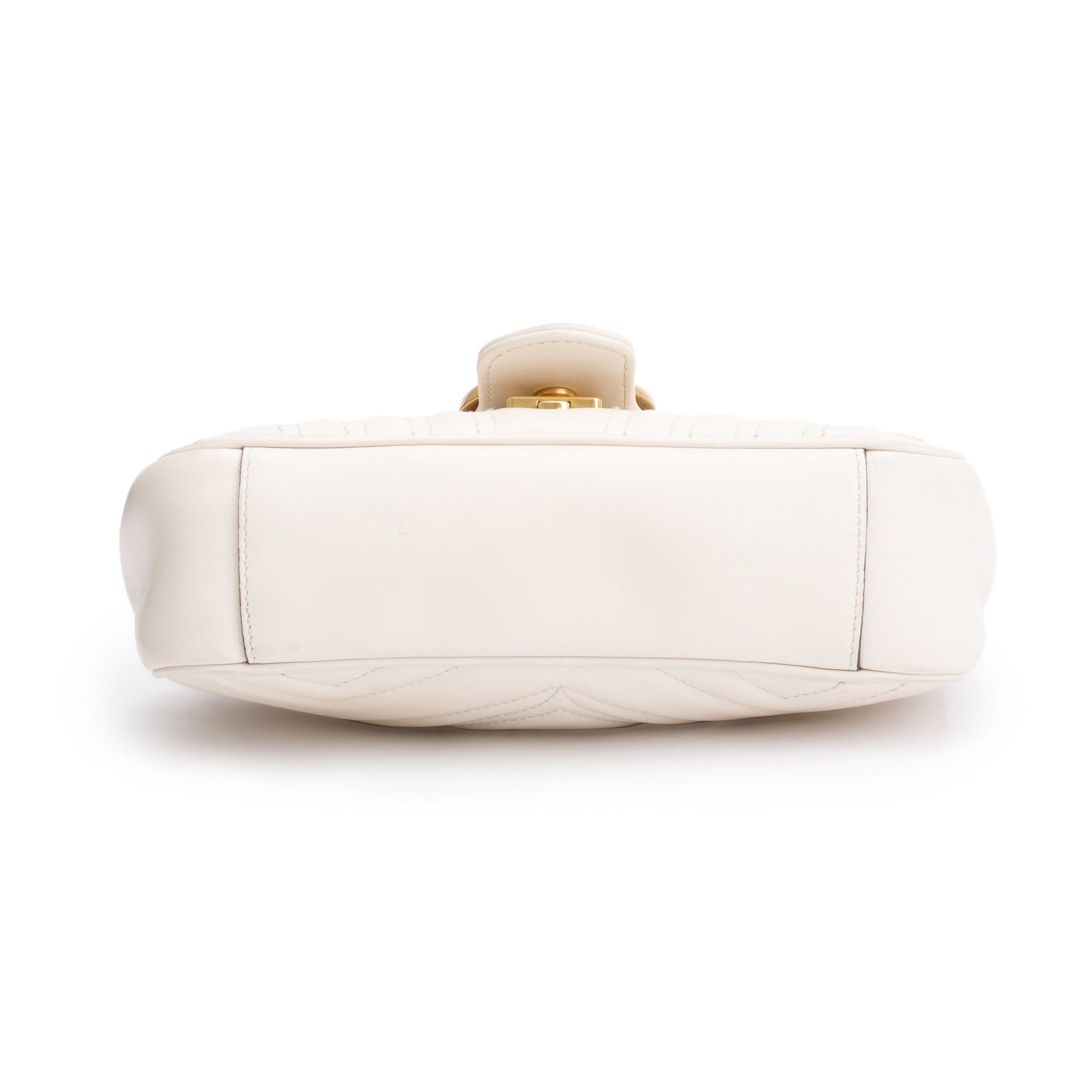 Gucci White GG Marmont Matelasse Mini Shoulder Bag
