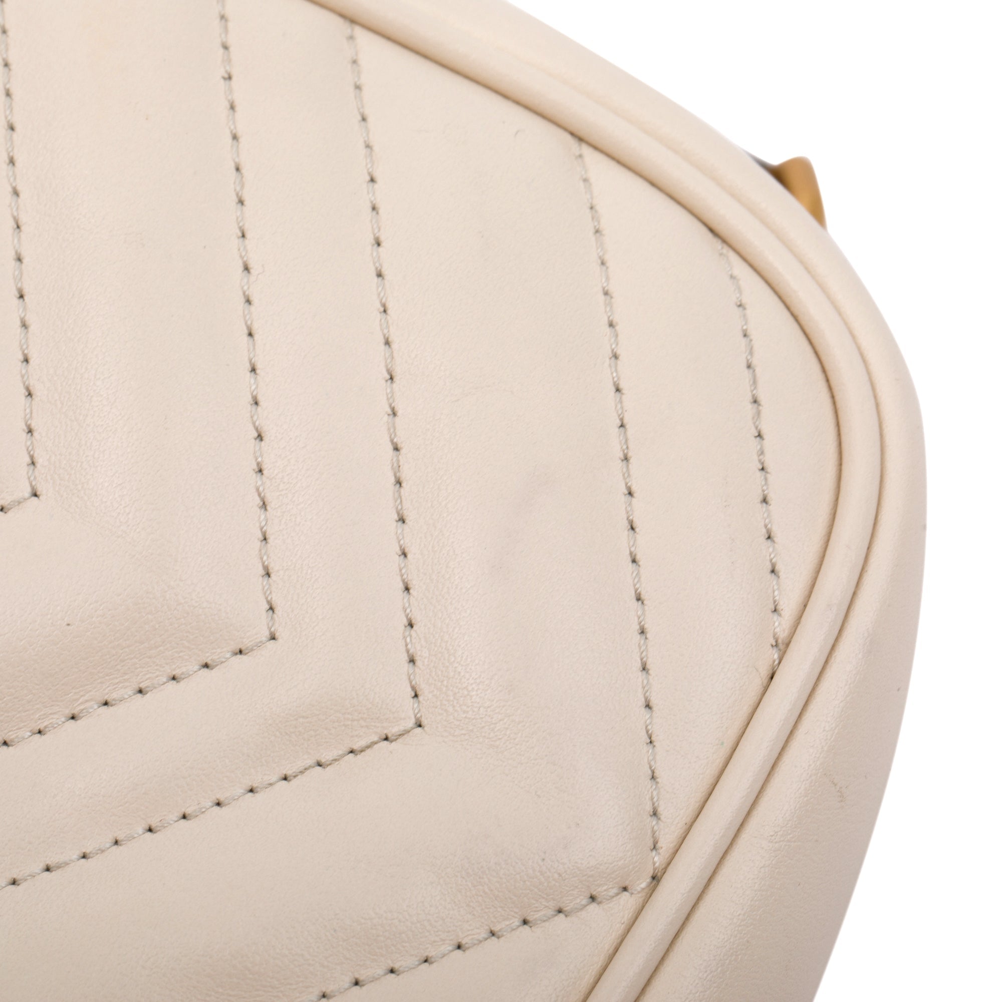 Gucci White GG Marmont Matelasse Small Shoulder Bag