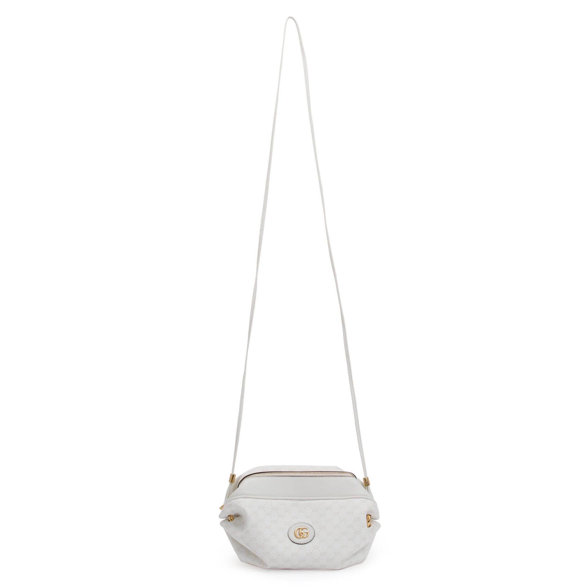 Gucci White GG Supreme Mini New Candy Crossbody Bag