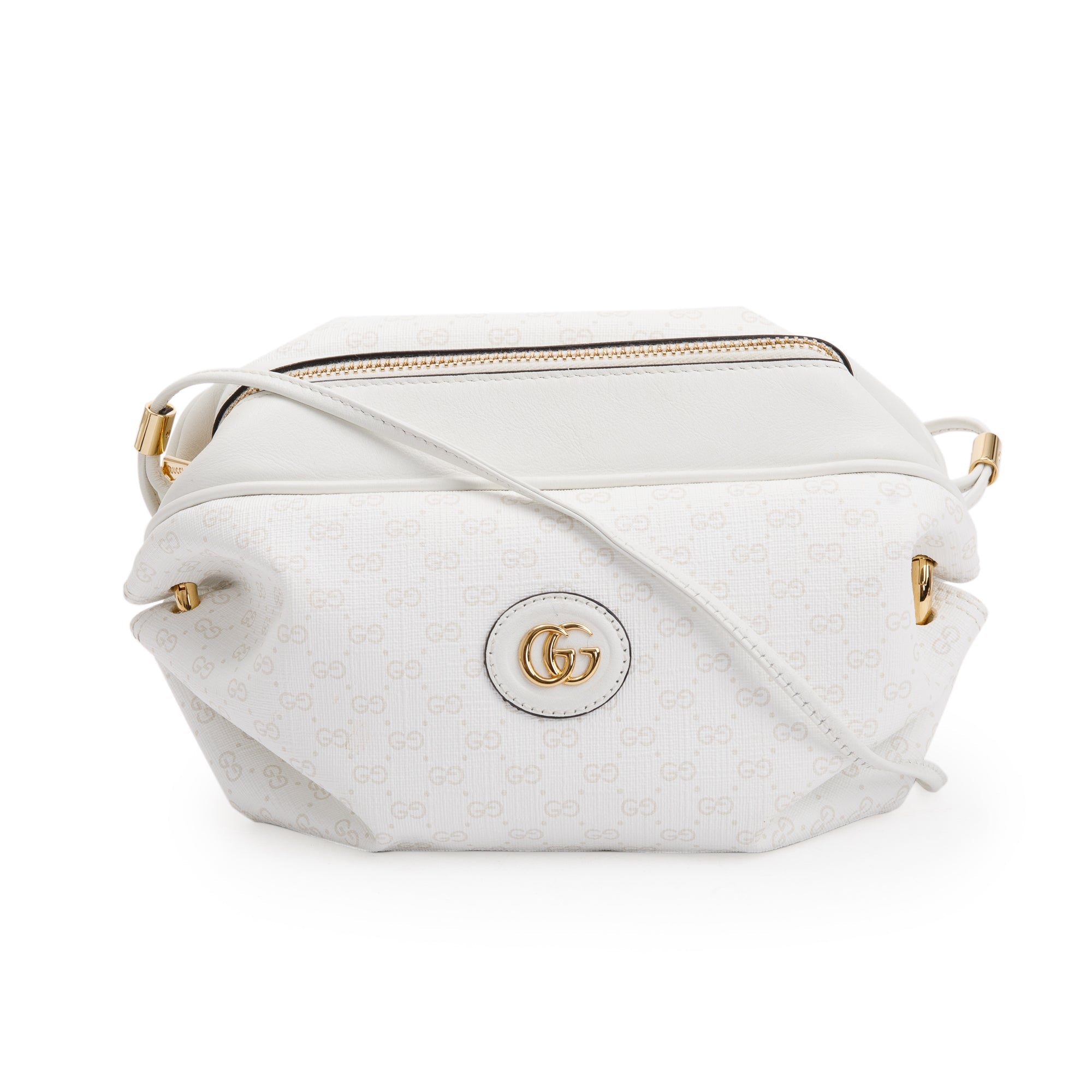 Gucci White GG Supreme Mini New Candy Crossbody Bag