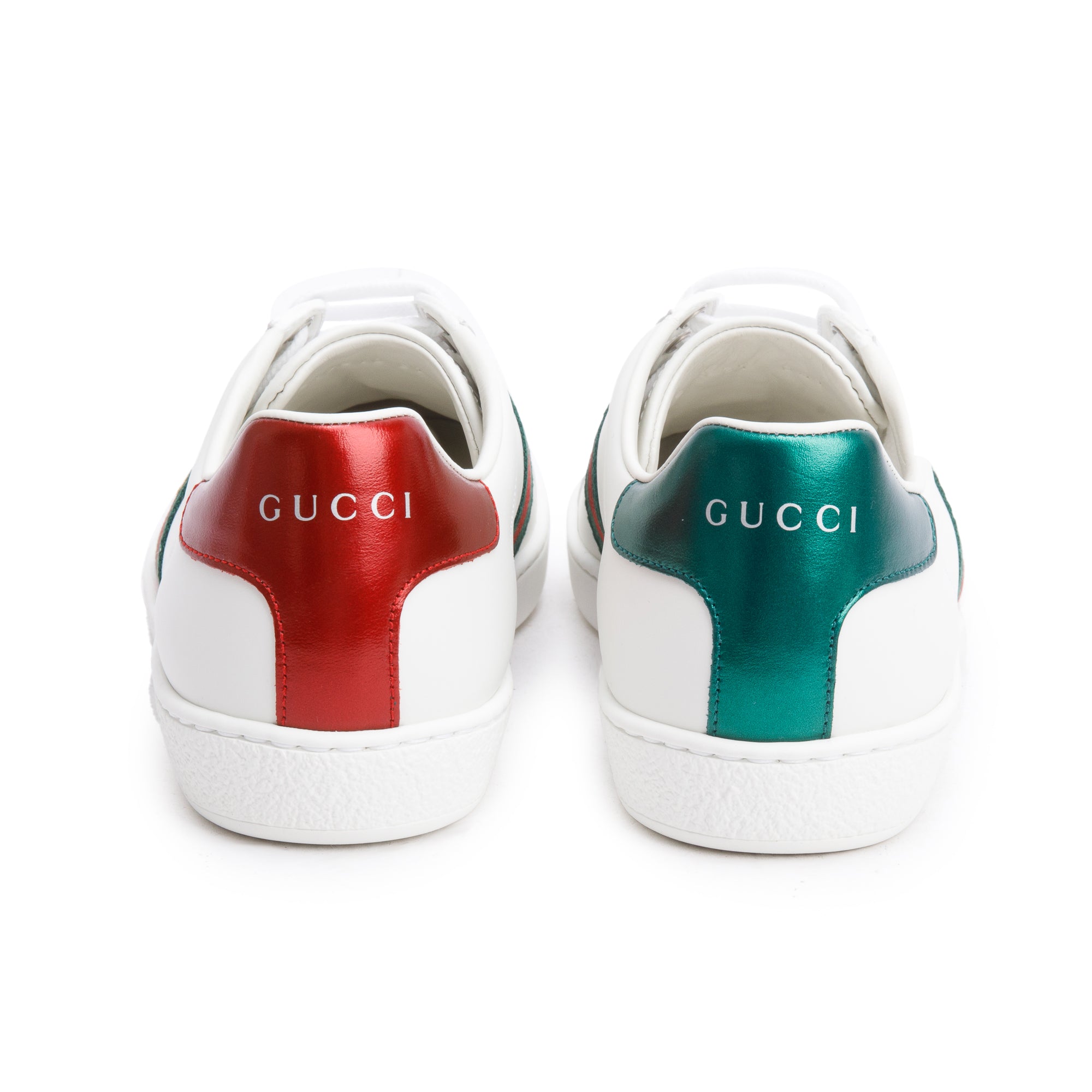 Gucci White Leather Web Women's Ace Sneakers, Size 37 w/ Box