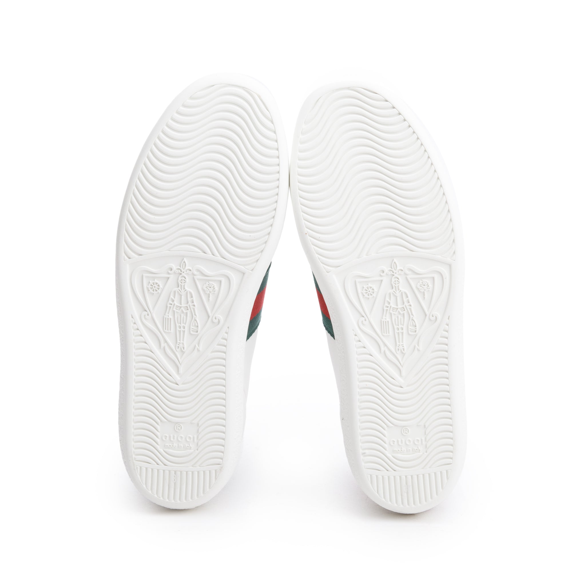 Gucci White Leather Web Women's Ace Sneakers, Size 37 w/ Box