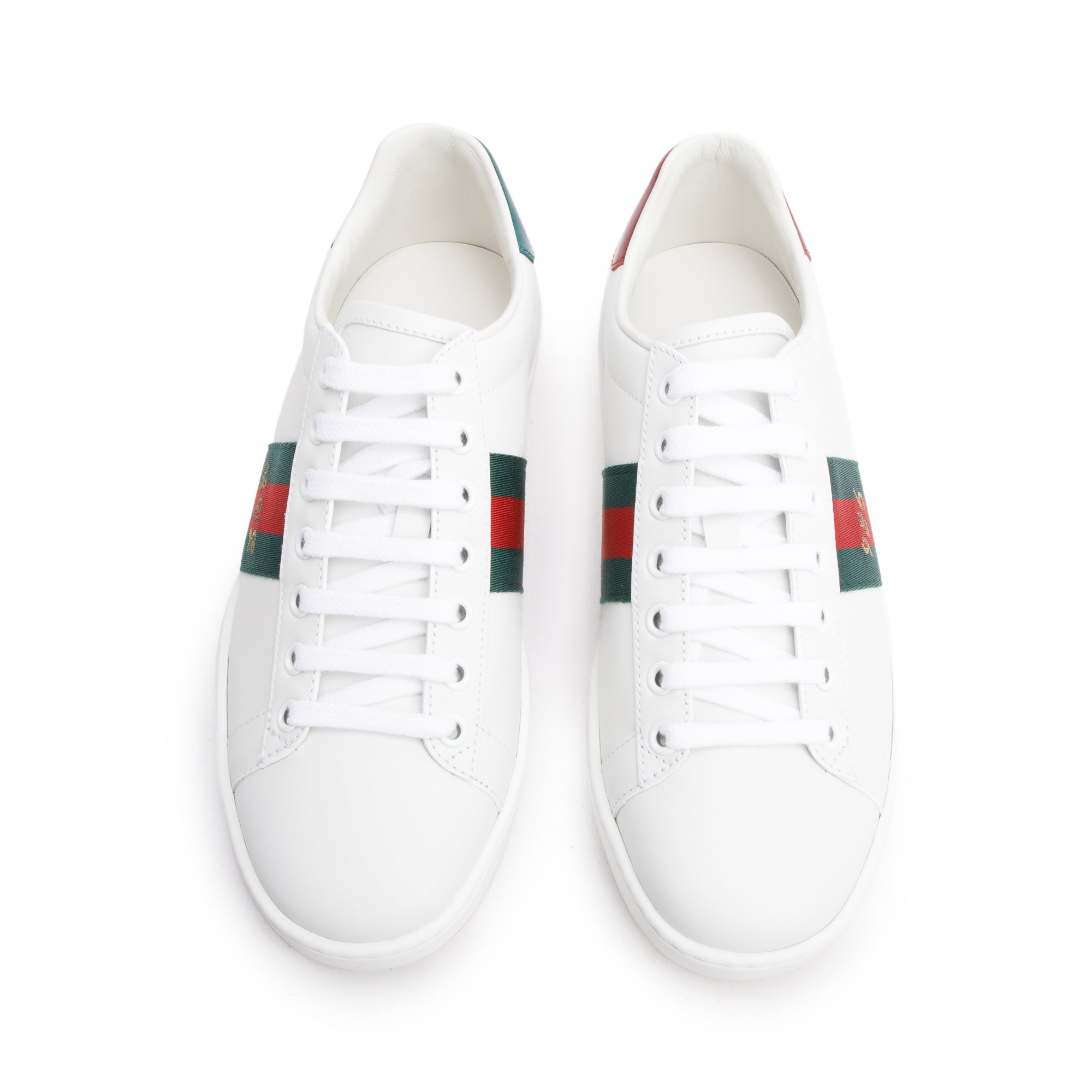 Gucci White Leather Web Women's Ace Sneakers, Size 37 w/ Box