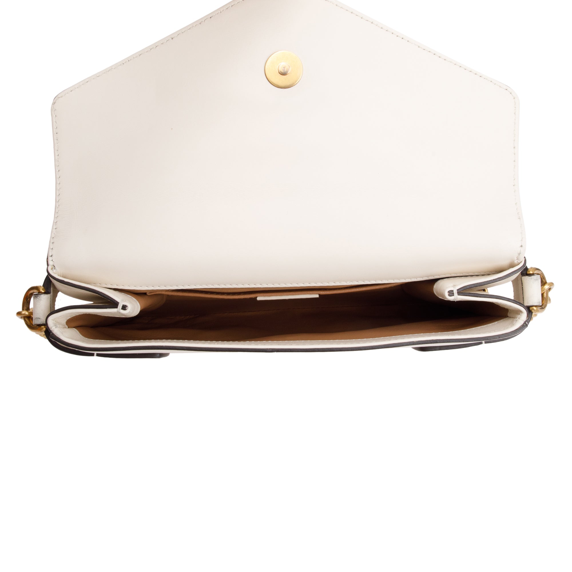 Gucci White Nappa Pearl Studded Mini Queen Margaret Broadway Shoulder Bag w/ Straps