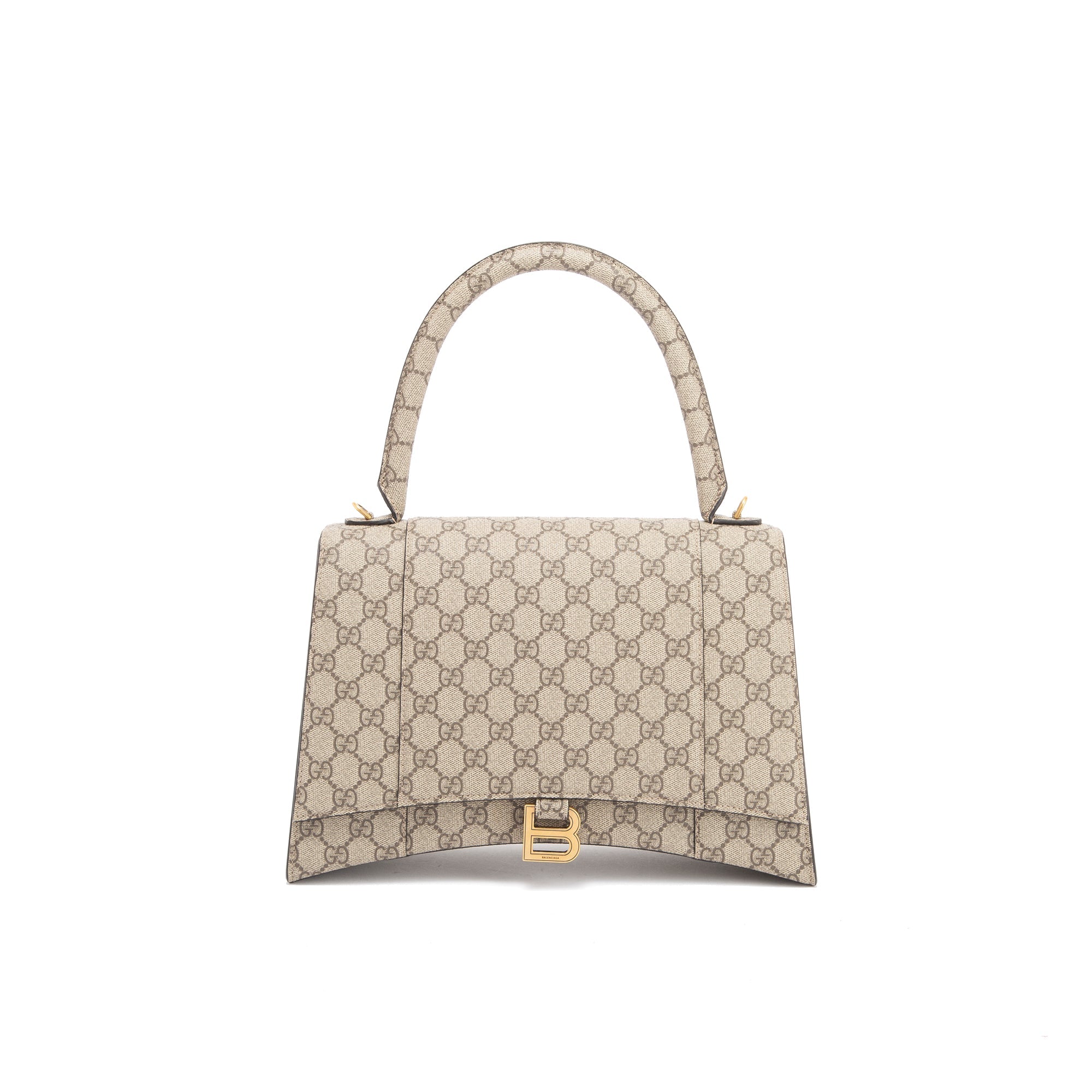 Gucci X Balenciaga The Hacker Project GG Supreme Hourglass Medium Top Handle Bag w/ Box