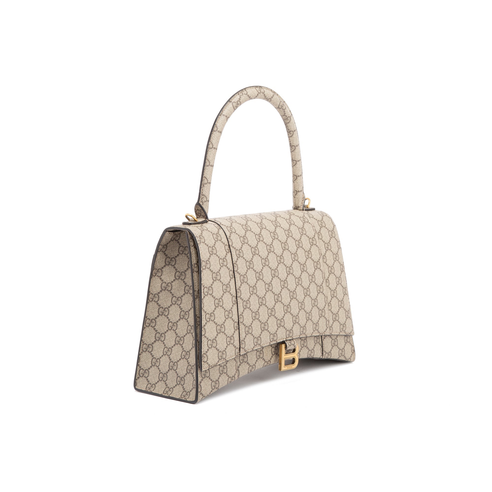 Gucci X Balenciaga The Hacker Project GG Supreme Hourglass Medium Top  Handle Bag w/ Box