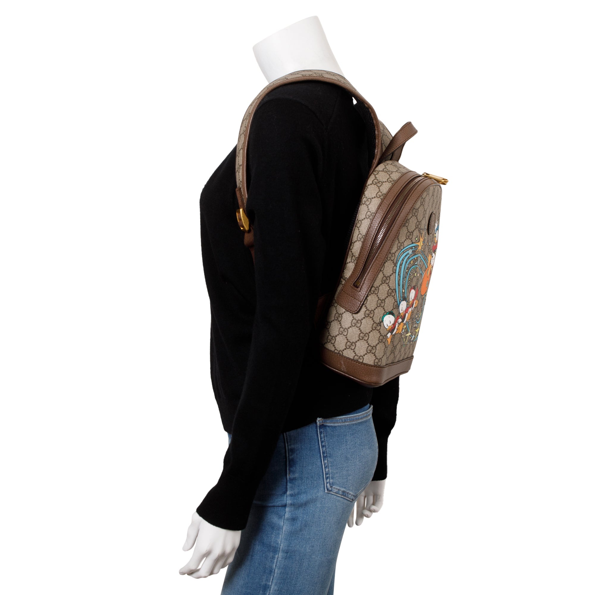 Gucci X Disney Donal Duck GG Supreme Small Backpack