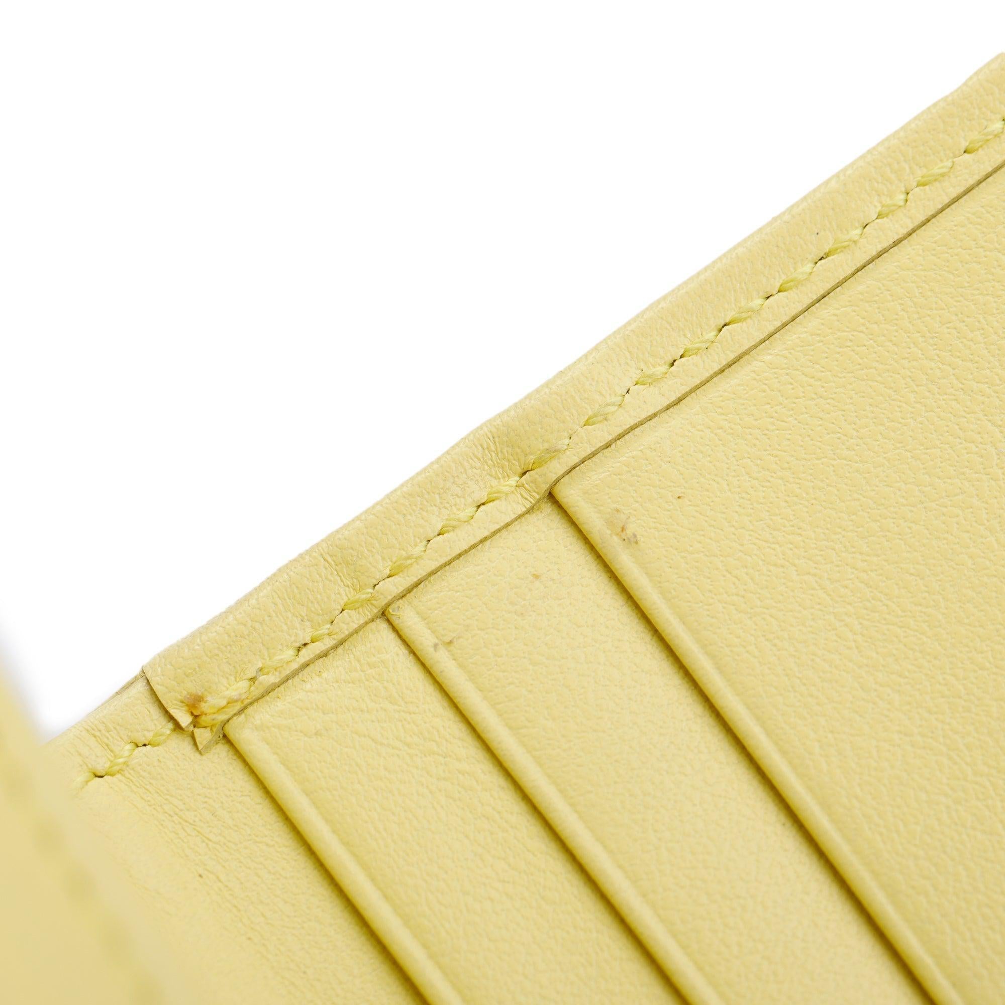 Gucci Yellow GG Marmont Matelasse Leather Mini Wallet On Chain w/ Box