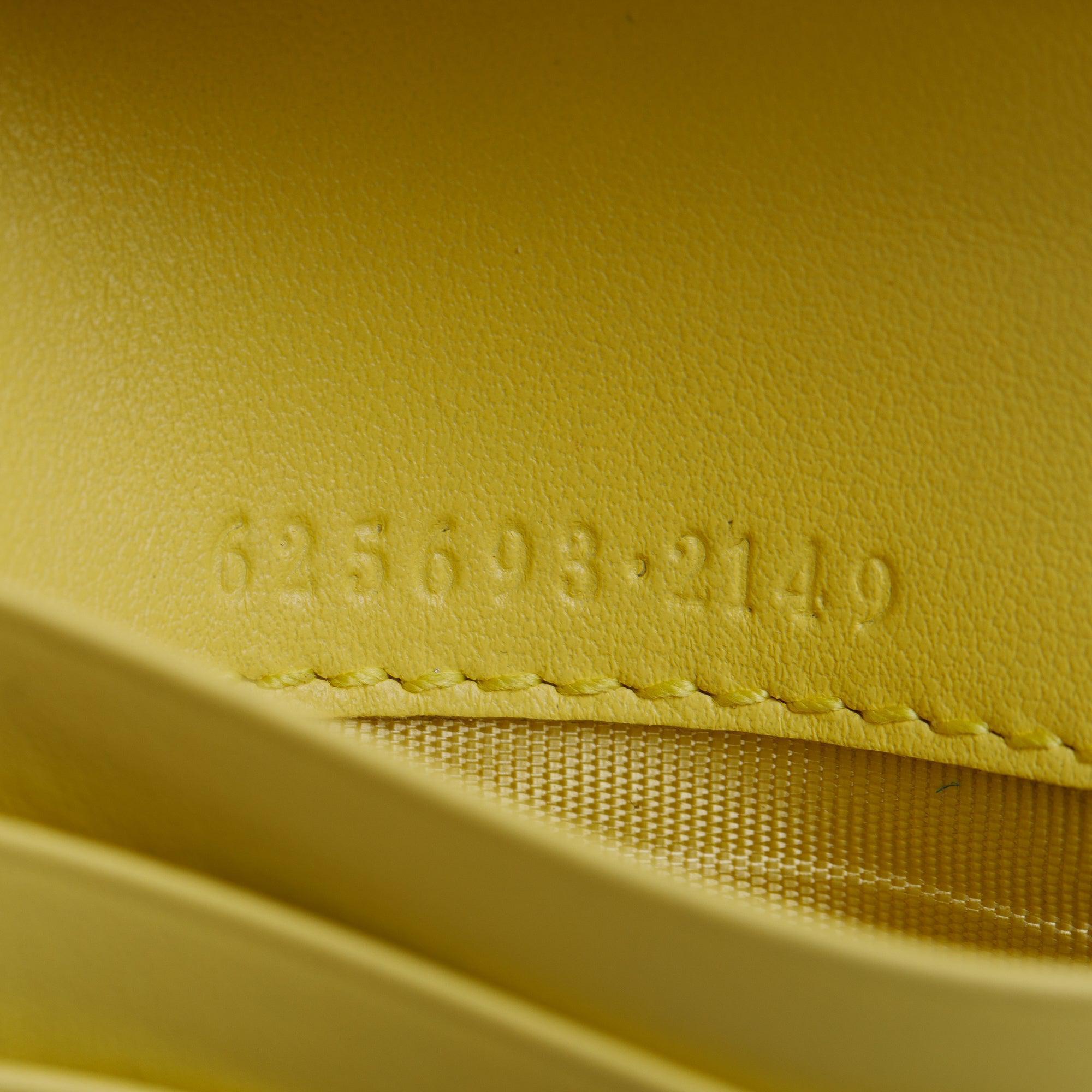 Gucci Yellow GG Marmont Matelasse Leather Mini Wallet On Chain w/ Box