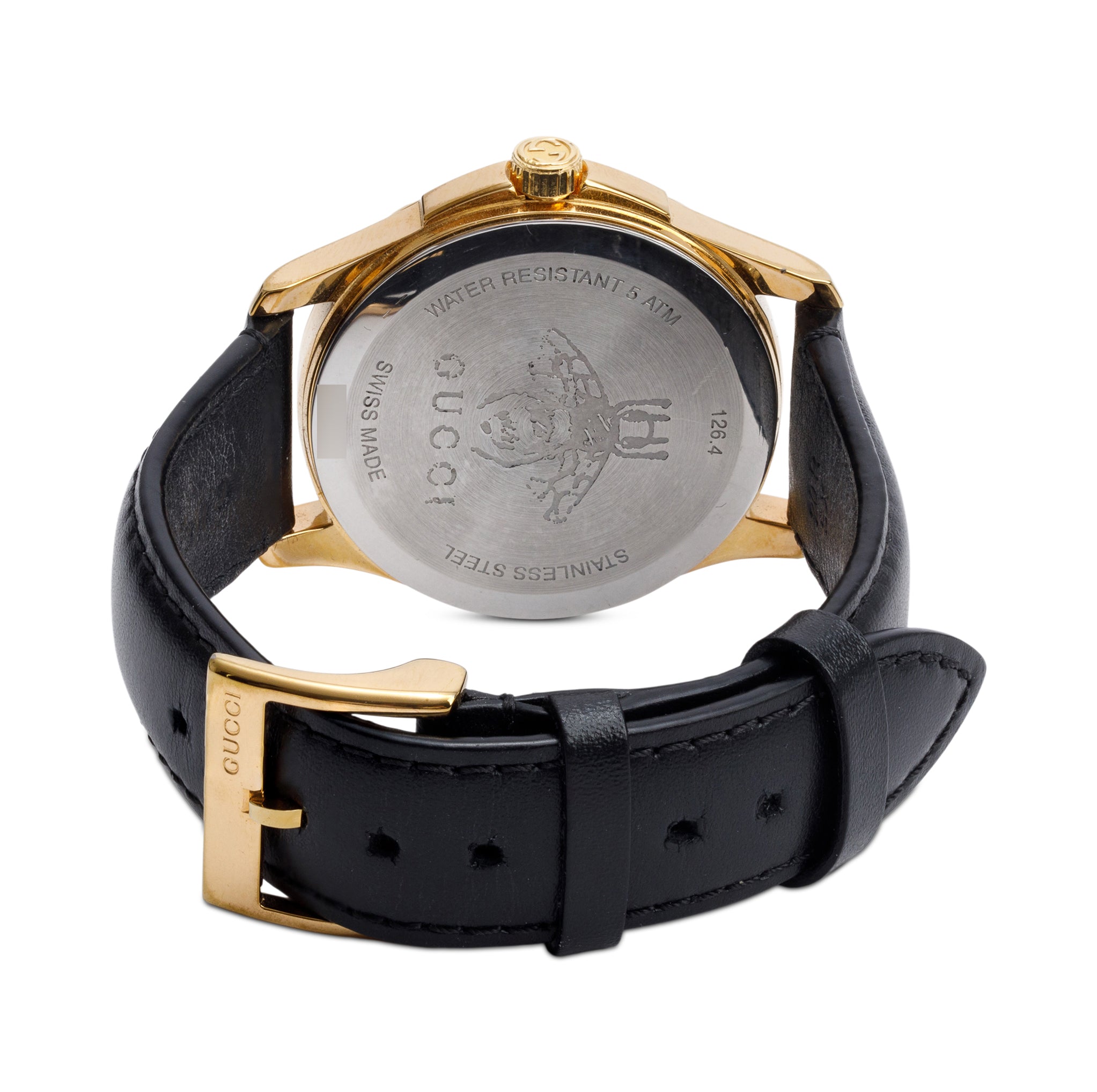 Gucci Yellow Gold Plated Stainless Steel G-Timeless 38 MM Quartz Watch Malachite Green Dial