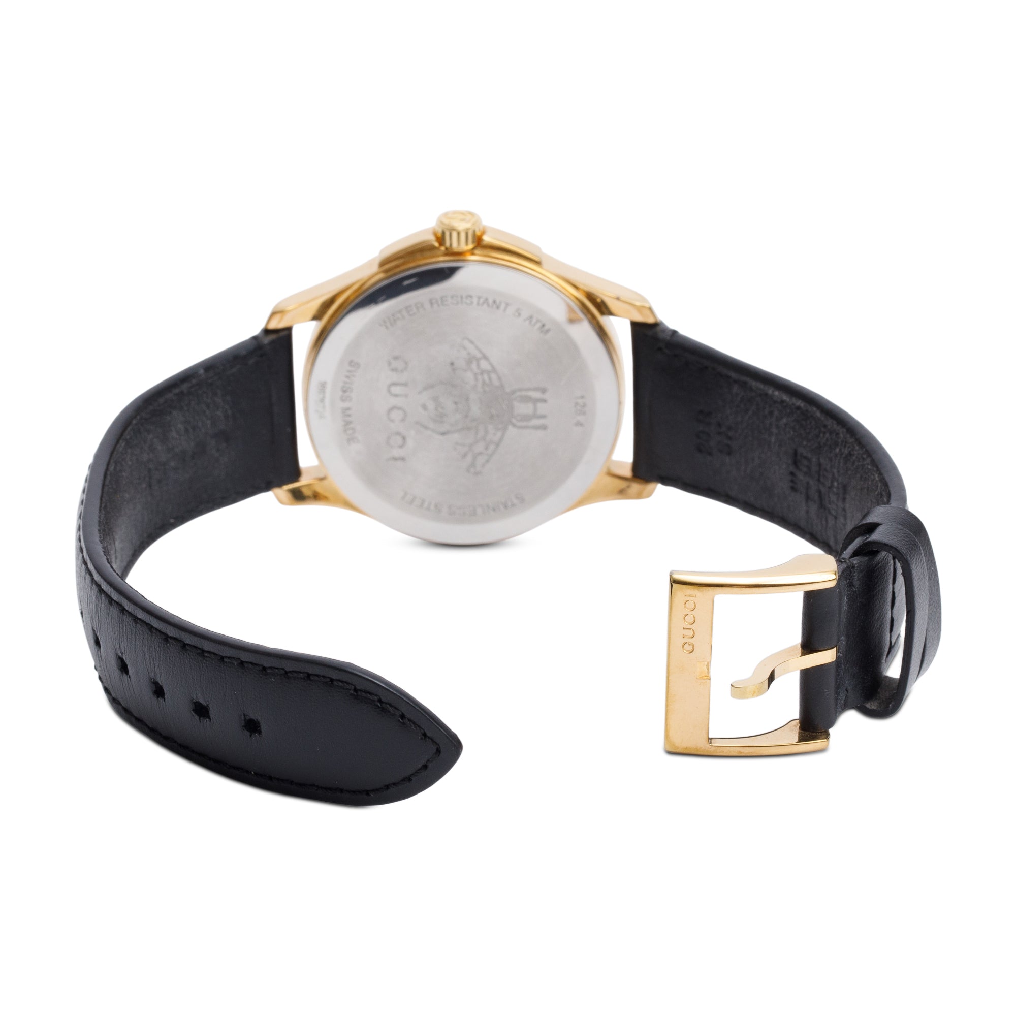 Gucci Yellow Gold Plated Stainless Steel G-Timeless 38 MM Quartz Watch Malachite Green Dial