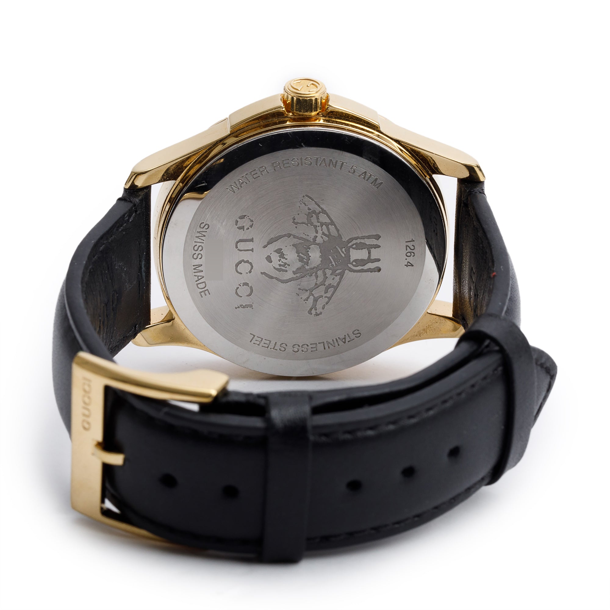 Gucci Yellow Gold Plated Stainless Steel G-Timeless 38 MM Quartz Watch Turquoise Dial