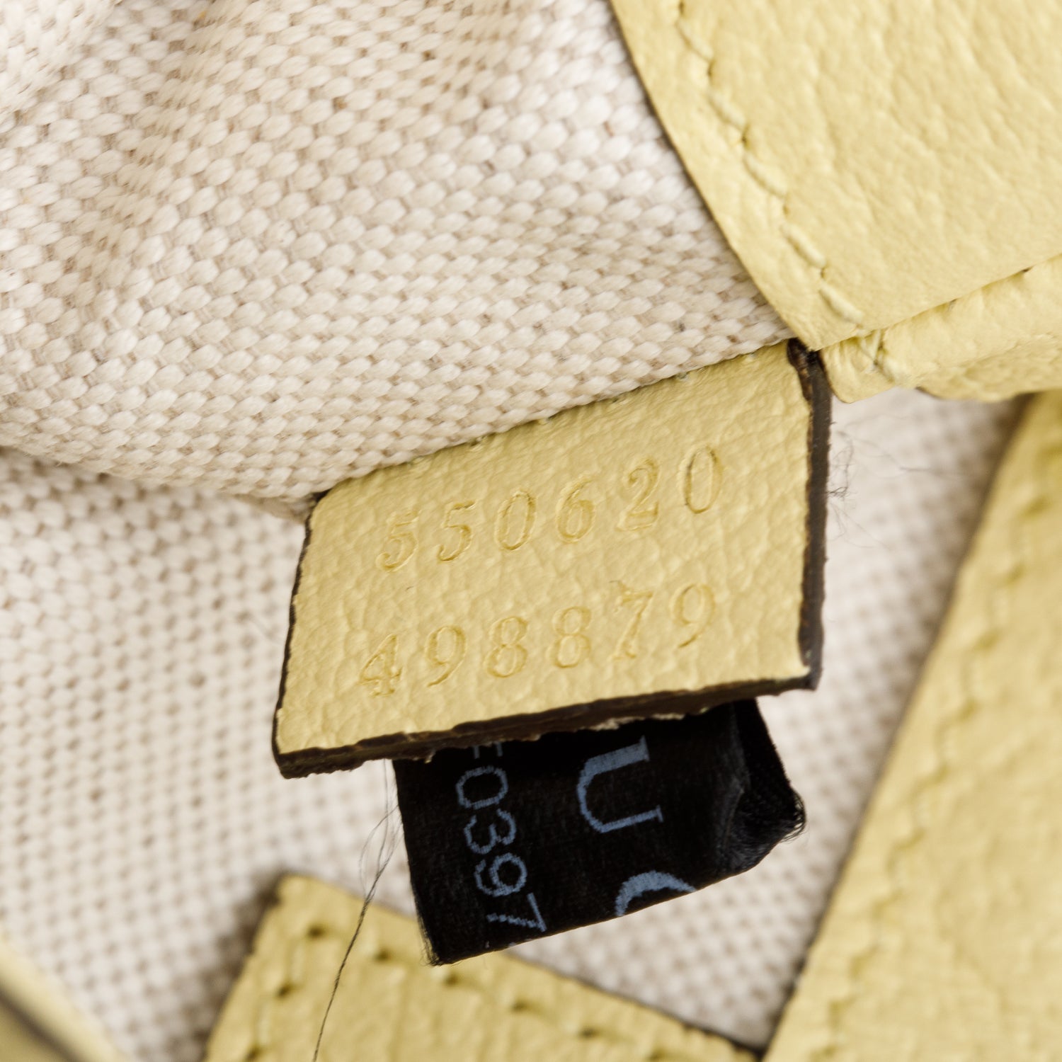 Gucci Yellow Jumbo GG Canvas & Leather Ophidia Mini Bucket Bag w/ Box