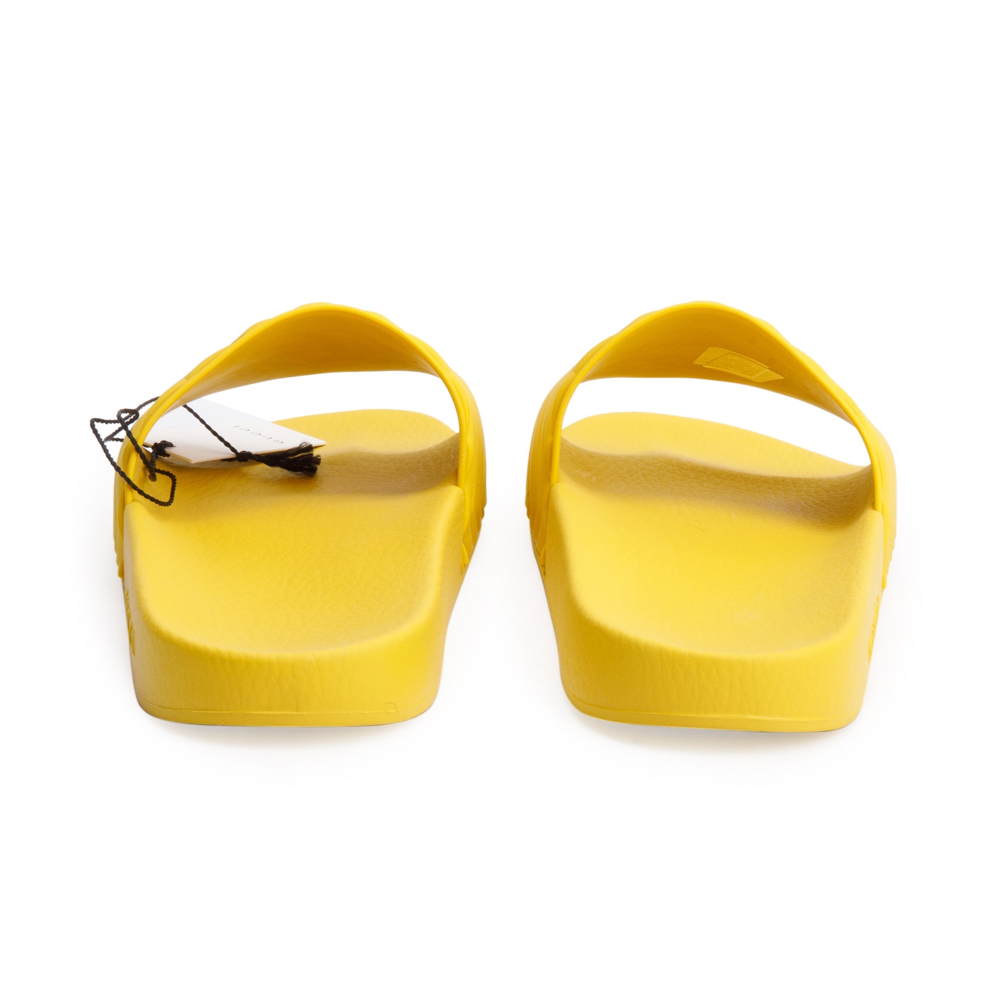 Gucci Yellow Rubber Double G Logo Slides , Size 11 w/ Box