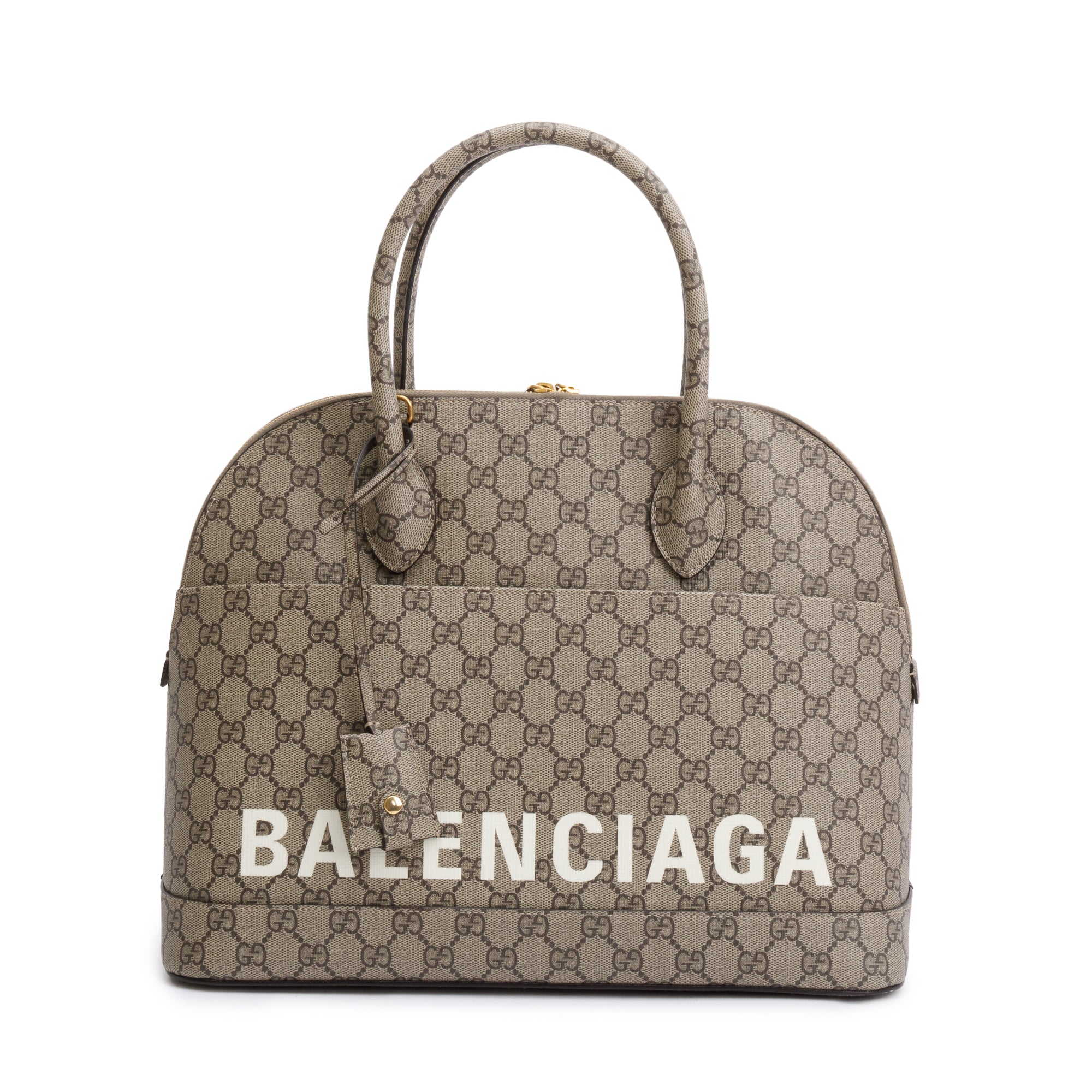 Gucci x Balenciaga The Hacker Project GG Supreme Medium Ville Handle Bag w/ Strap & Box