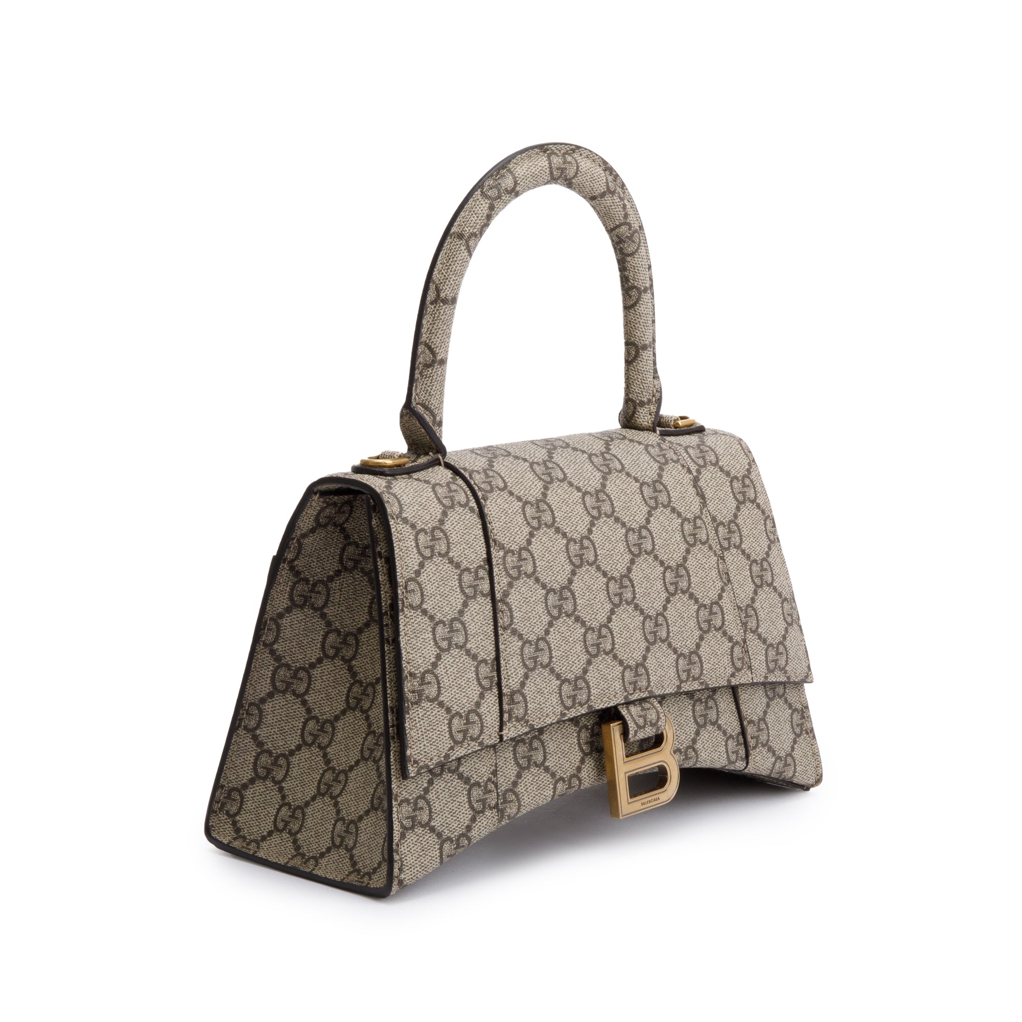 Gucci x Balenciaga The Hacker Project GG Supreme Small Hourglass Top Handle Bag w/ Strap & Box