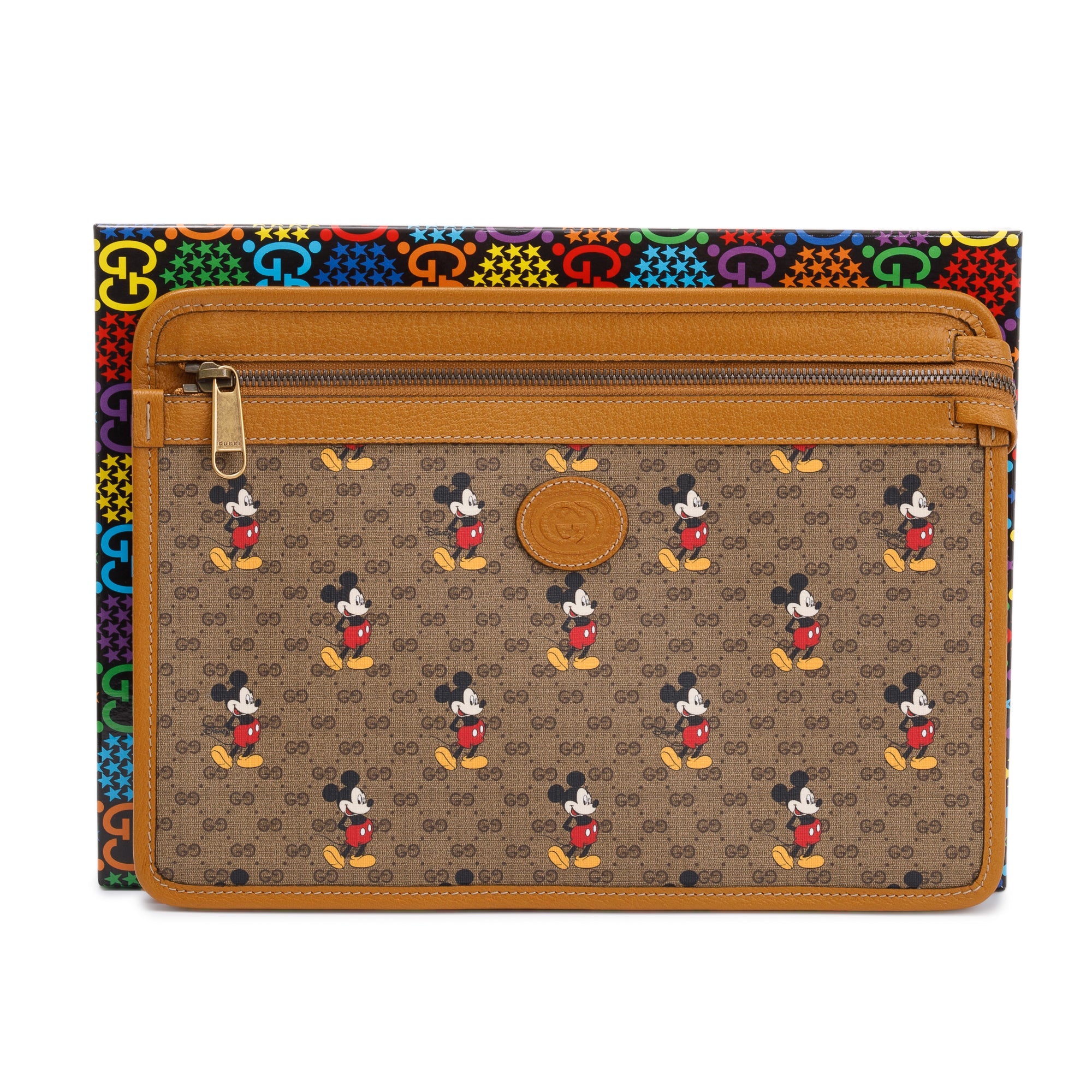 Gucci x Disney GG Supreme Mickey Mouse Pouch w/ Box
