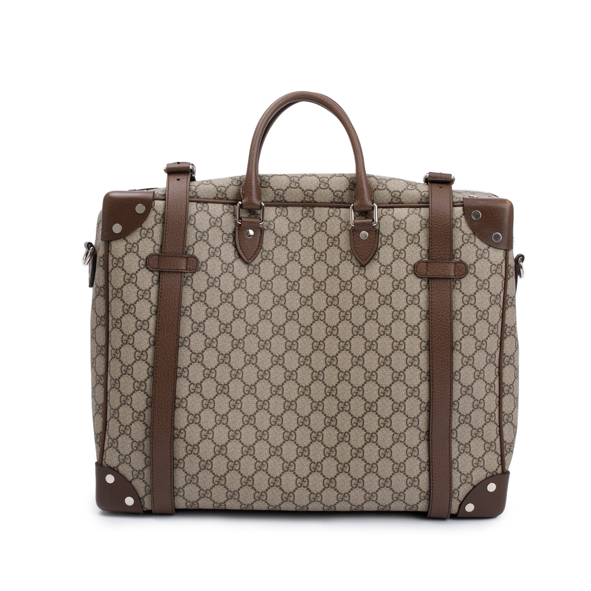 Gucci x Globe Trotter GG Supreme Briefcase w/ Strap