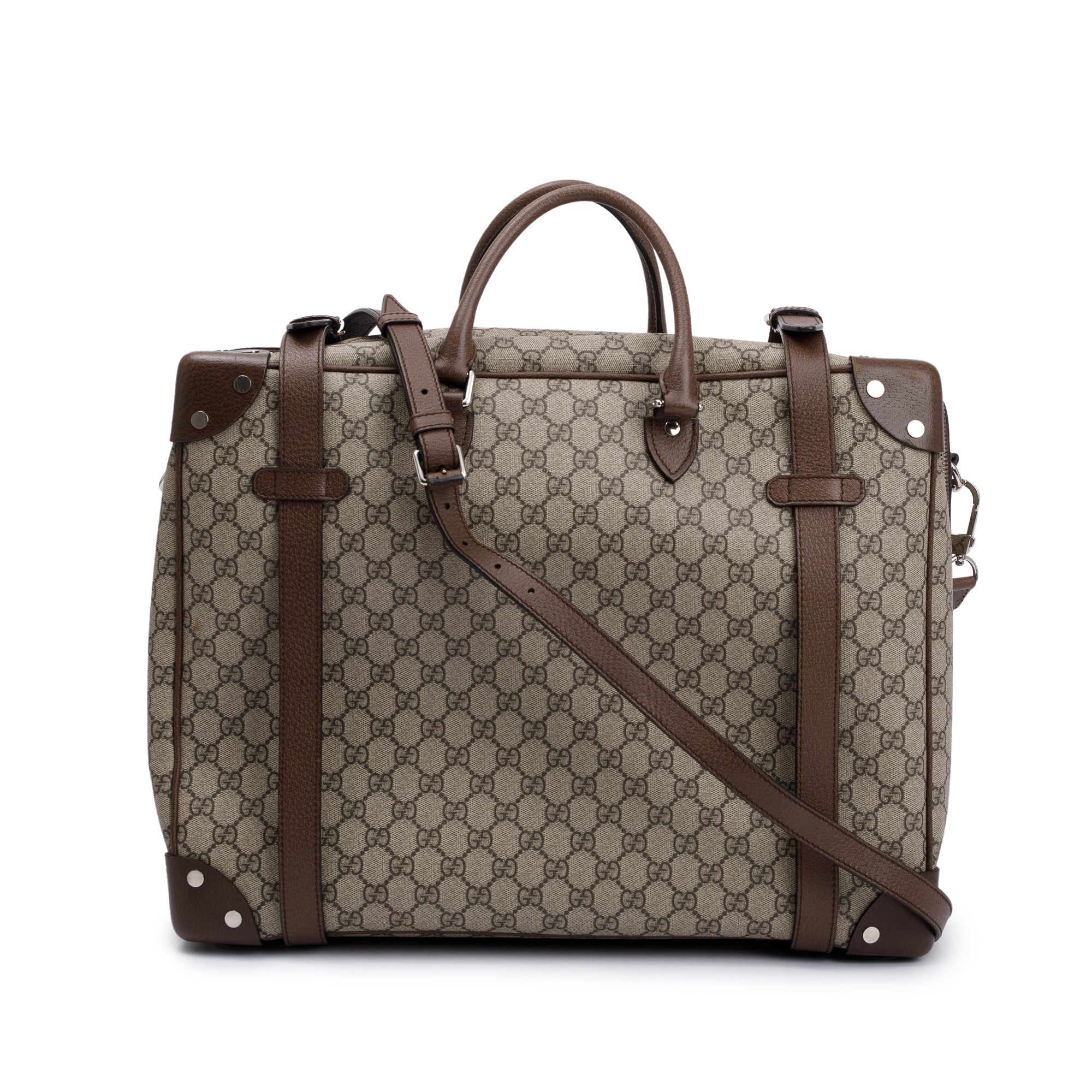 Gucci x Globe Trotter GG Supreme Briefcase w/ Strap