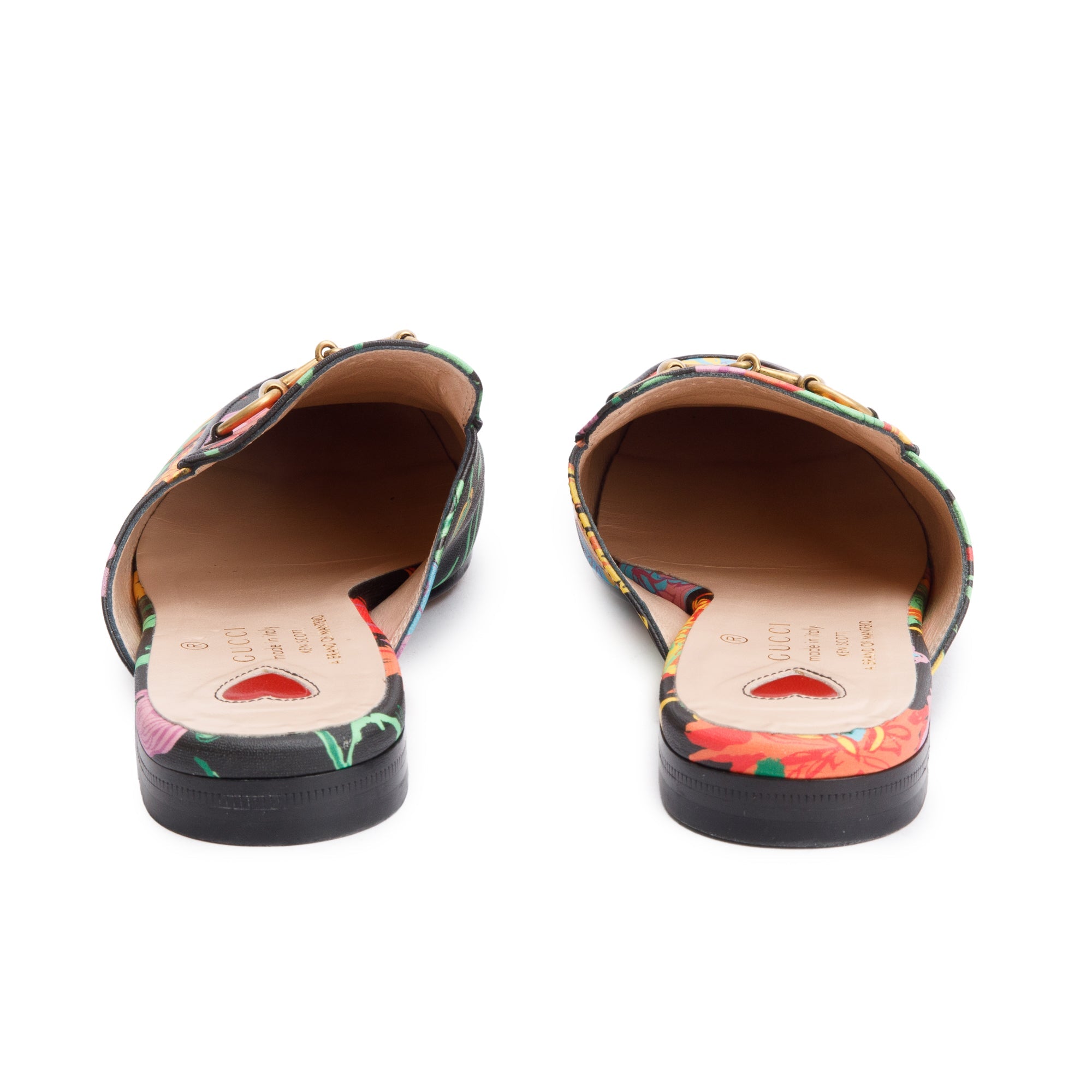 Gucci x Ken Scott Floral Princetown Horsebit Mules, Size 36.5