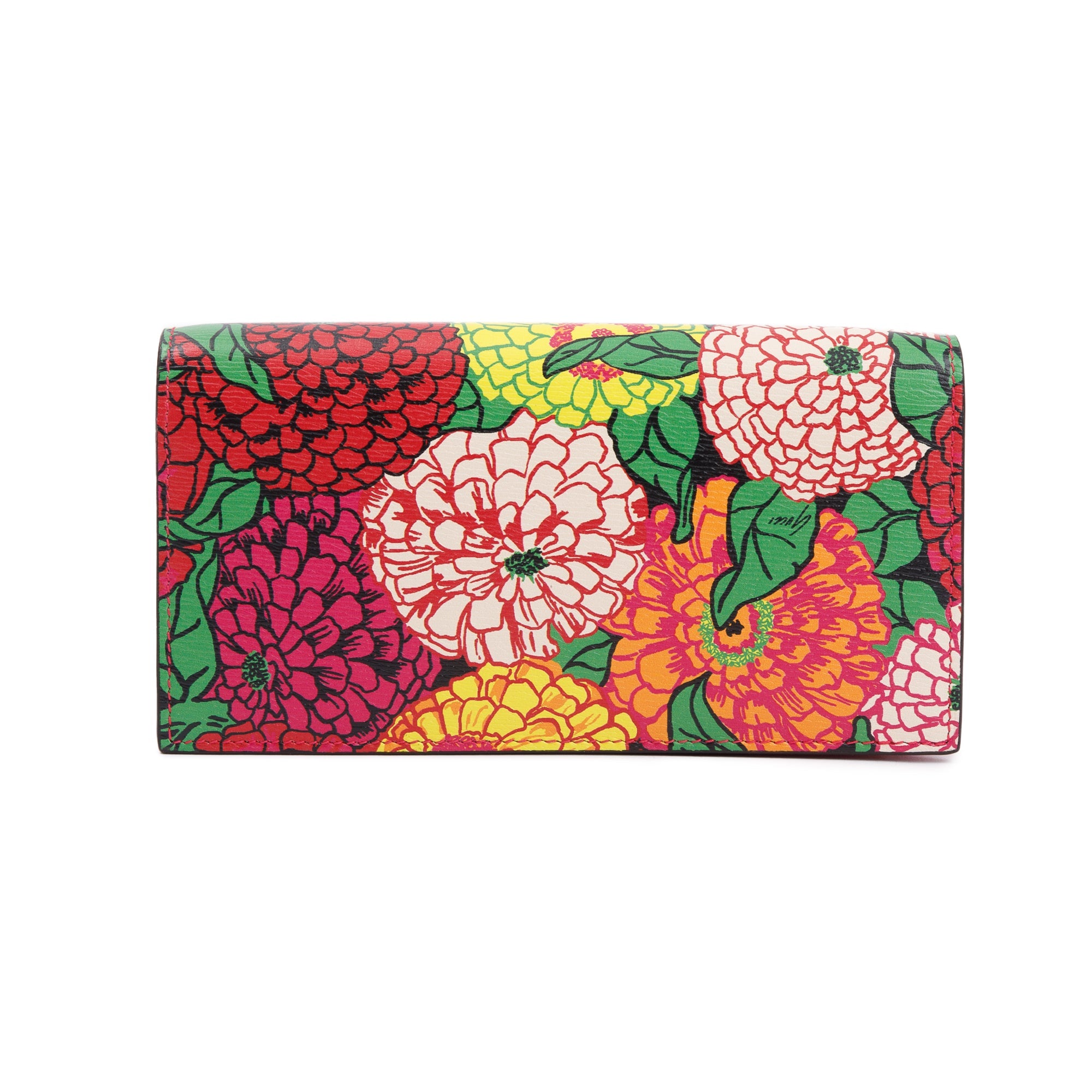 Gucci x Ken Scott Multicolor Pomponica Print Calfskin Horsebit 1955 Wallet on Chain w/ Box